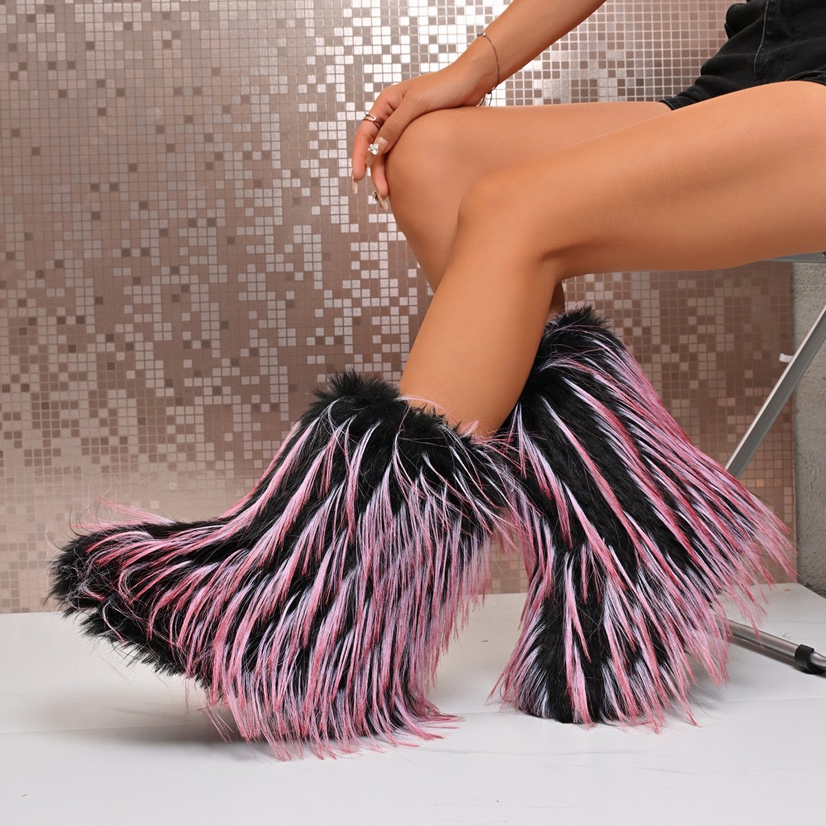  Furry Faux Fur Boots for Women