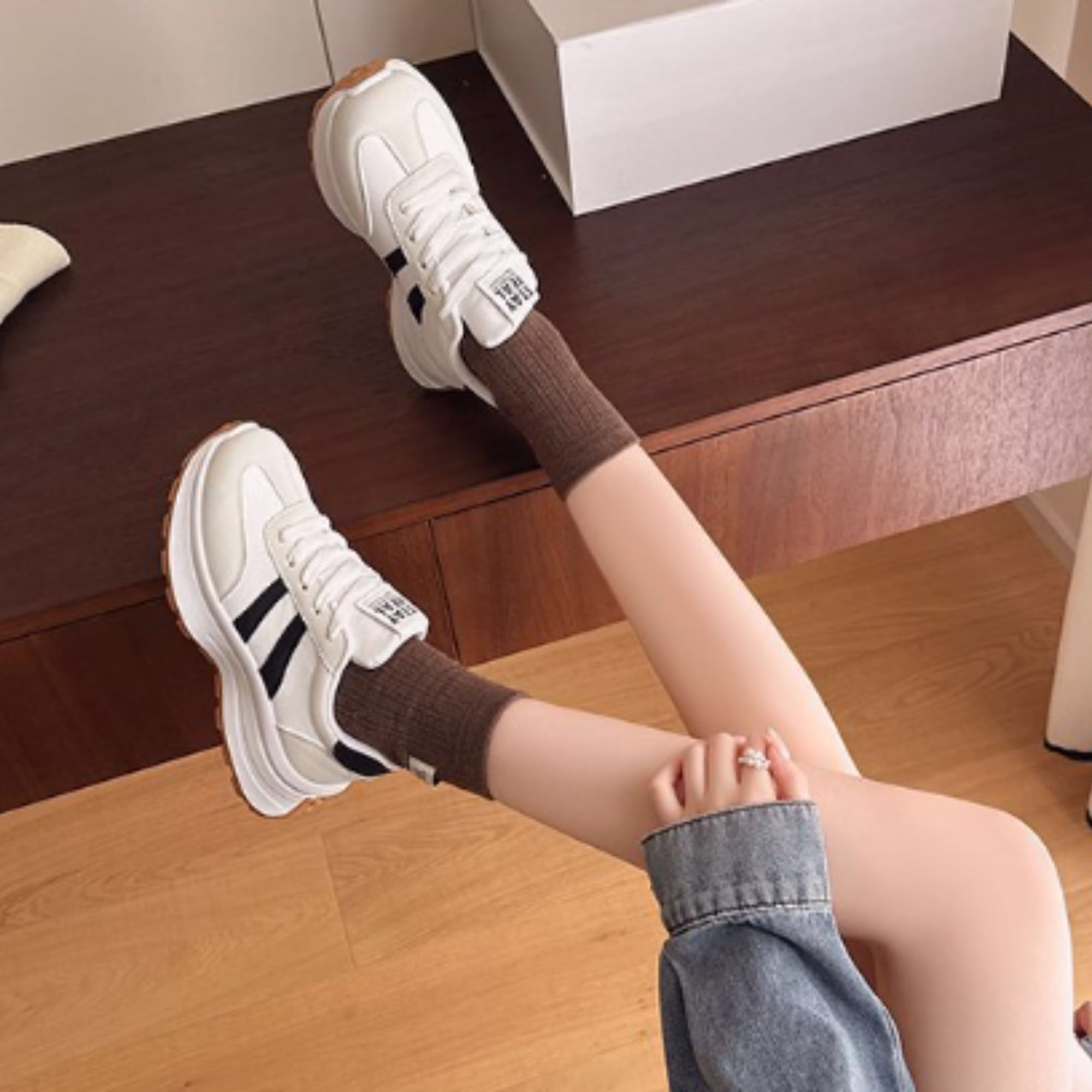 Women's Chunky Platform Retro Fashion Sneakers