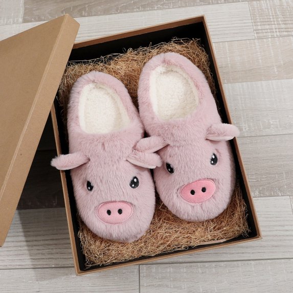 Cute Animal Slippers for Womens Mens Fuzzy 11D Cartoon Womens Slippers