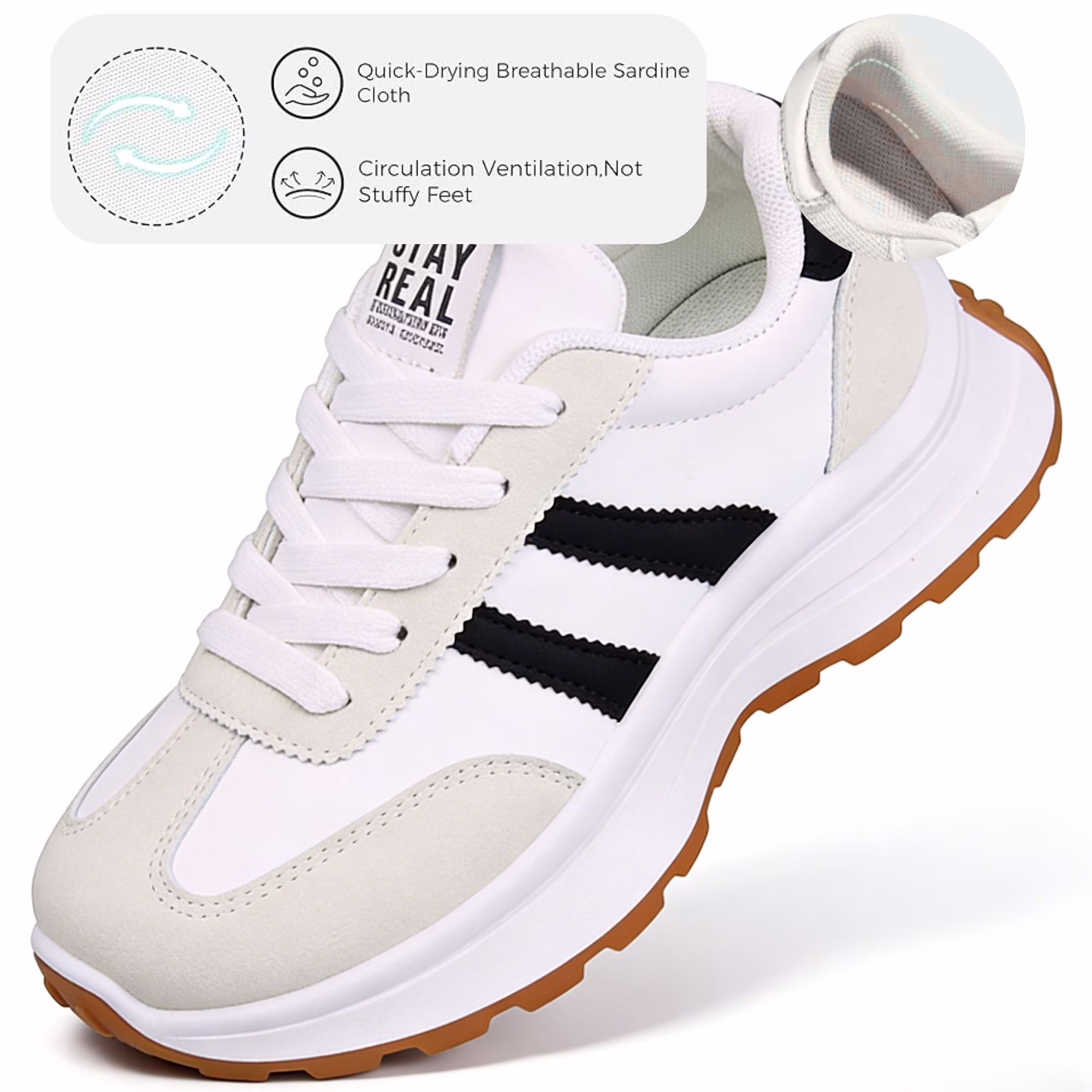 Women's Chunky Platform Retro Fashion Sneakers