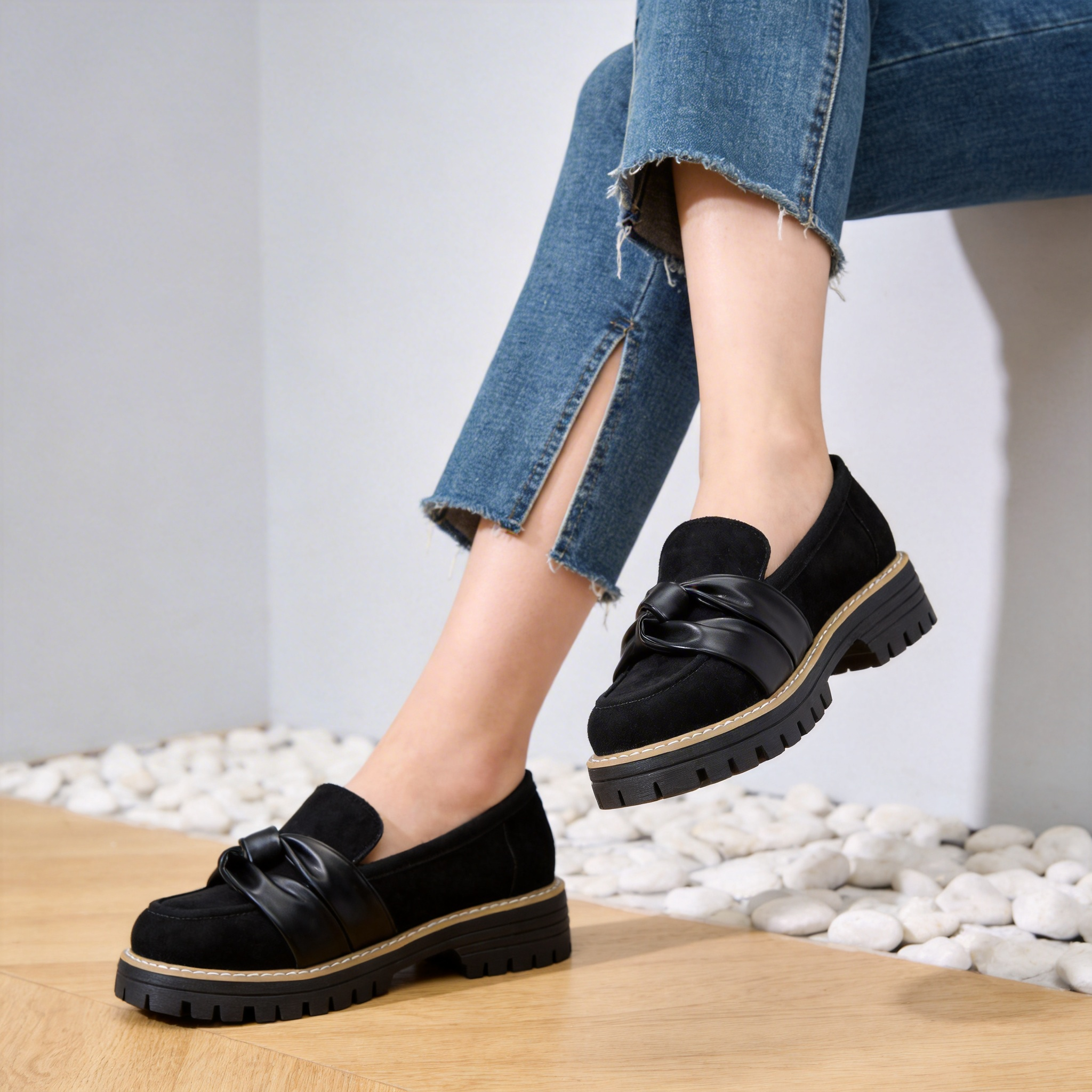 BERANMEY Loafers for Women Platform Loafers for Women Dressy 