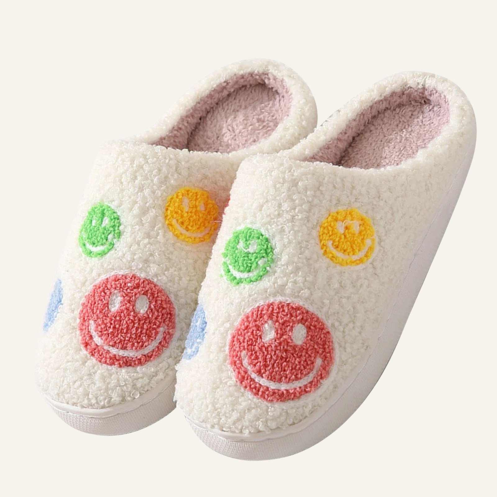 Cute Cartoon Flower Slippers Soft Plush Comfy Warm 