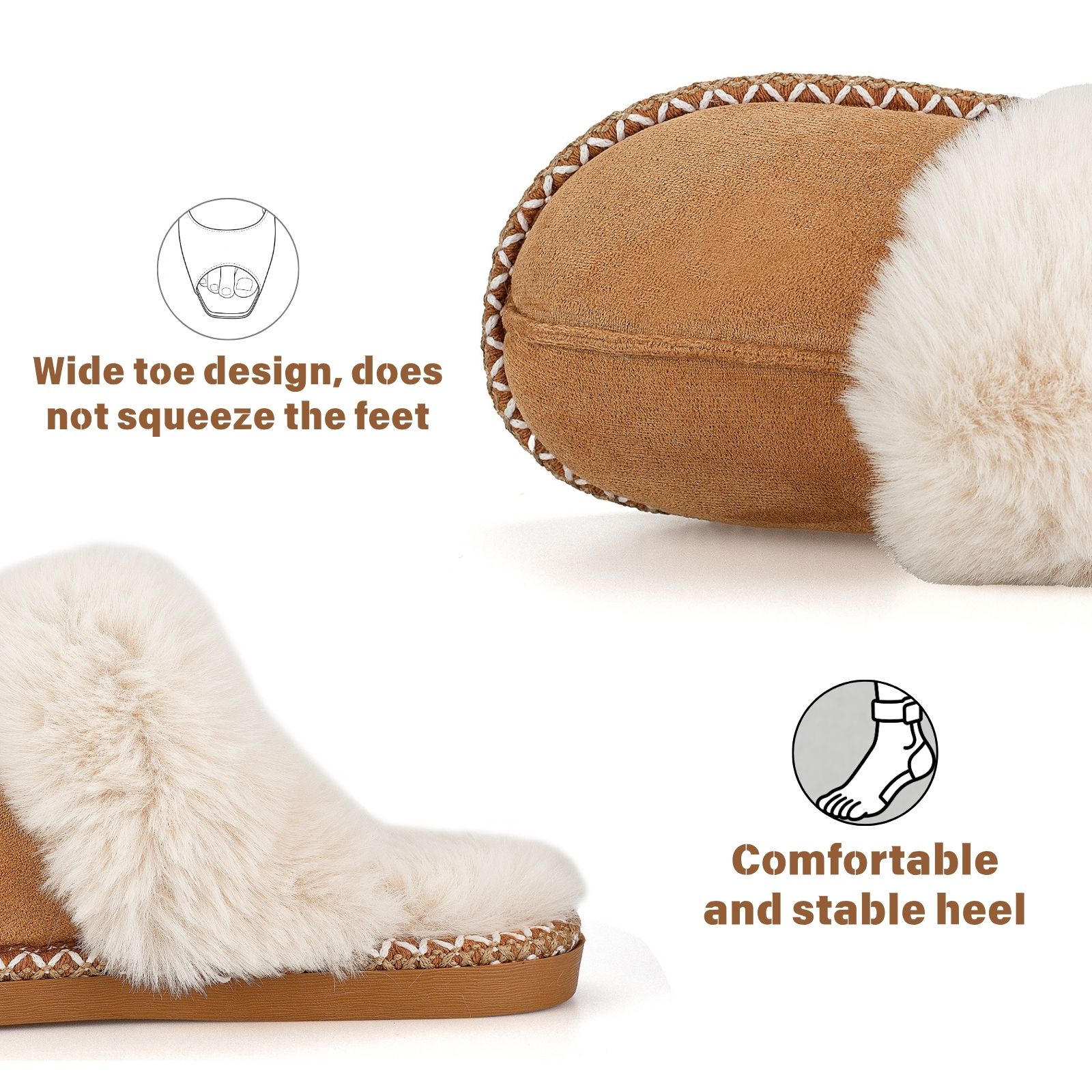 Women's Fuzzy Memory Foam Slippers Ultra Plush Warmth