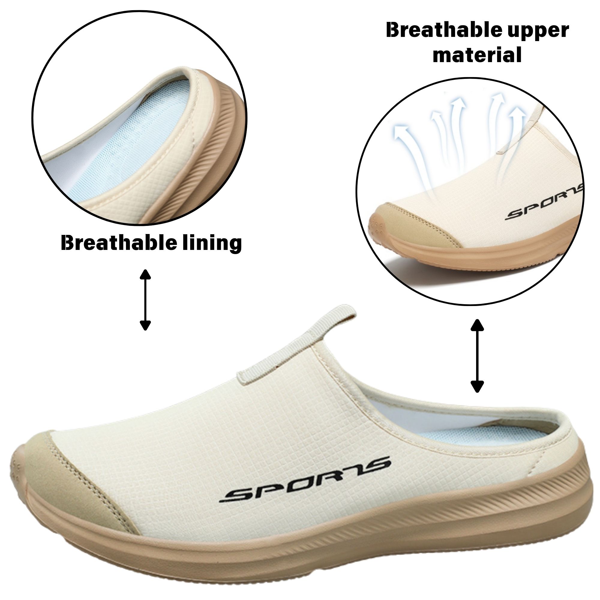 BERANMEY Men’s Slip-On Mules Loafers Lightweight Casual Shoes