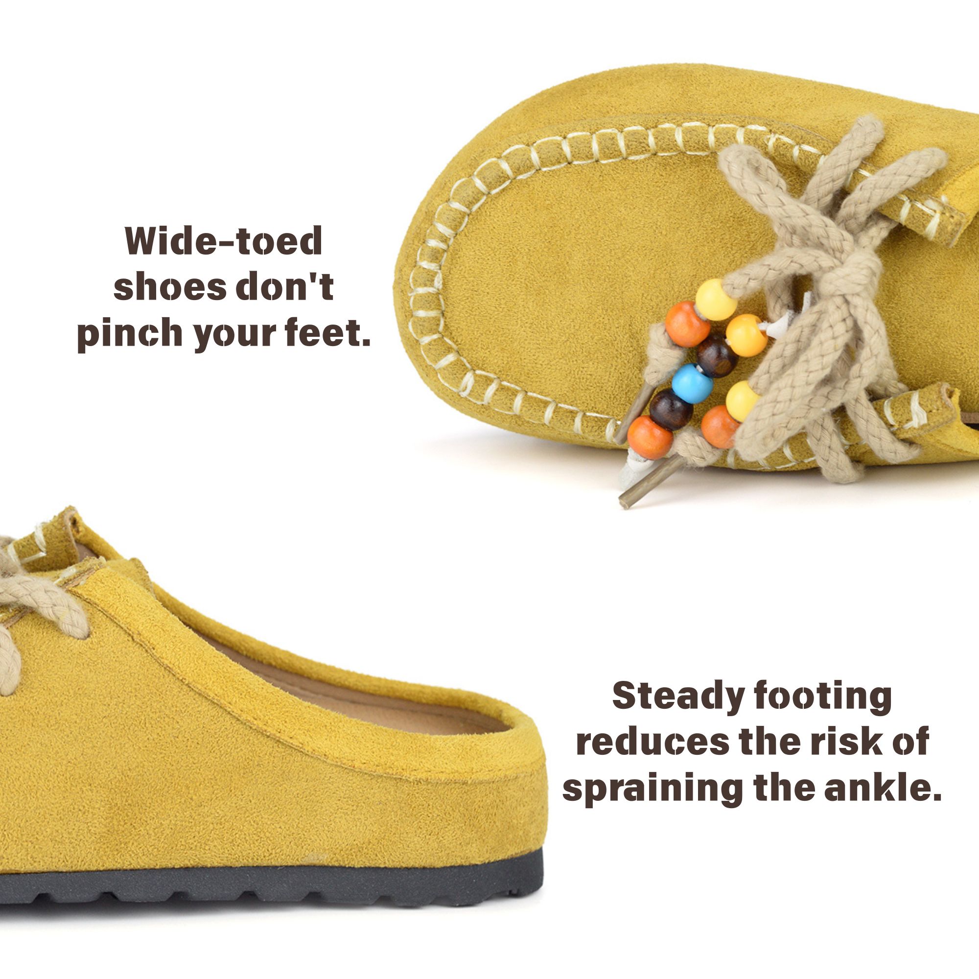 BERANMEY Cork Mules for Women Boho Slip-On Womens Mules 