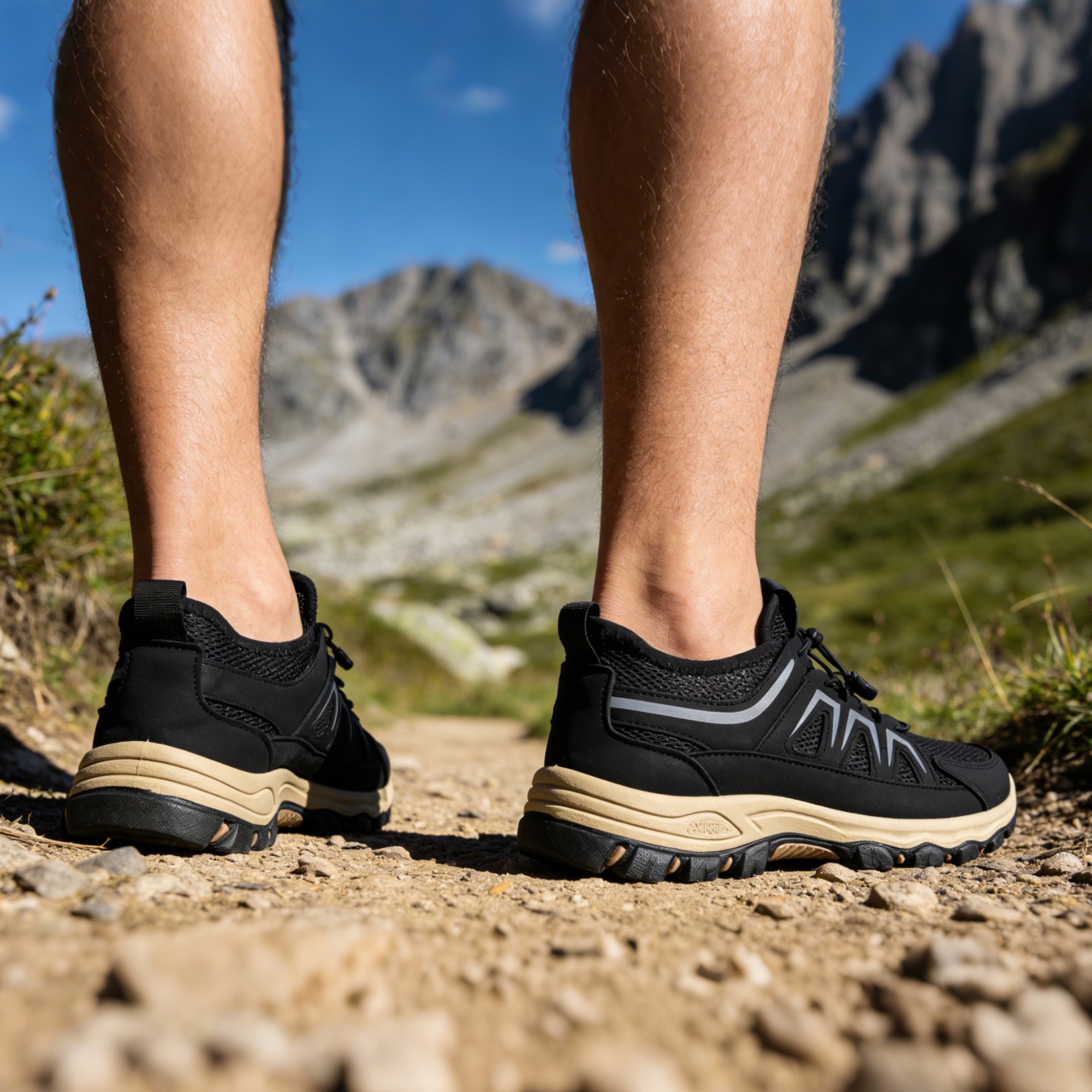 Men's Breathable Wide Hiking Walking Shoes for Travel Commute