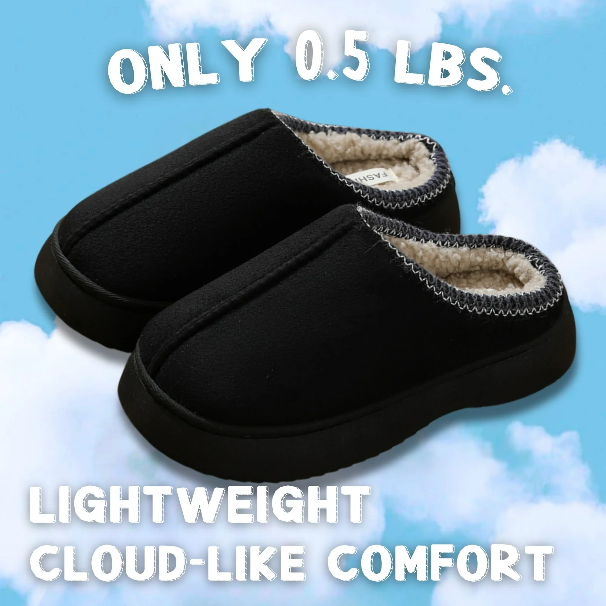 Cozy Platform Fuzzy Slippers Short Ankle