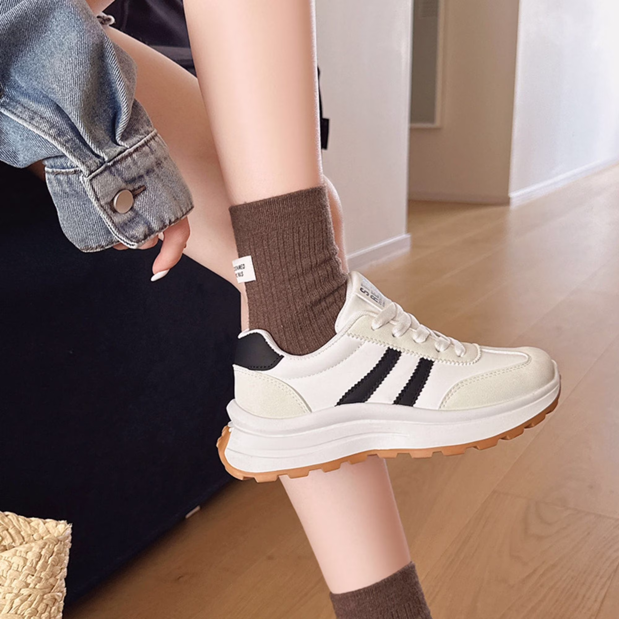 Women's Chunky Platform Retro Fashion Sneakers