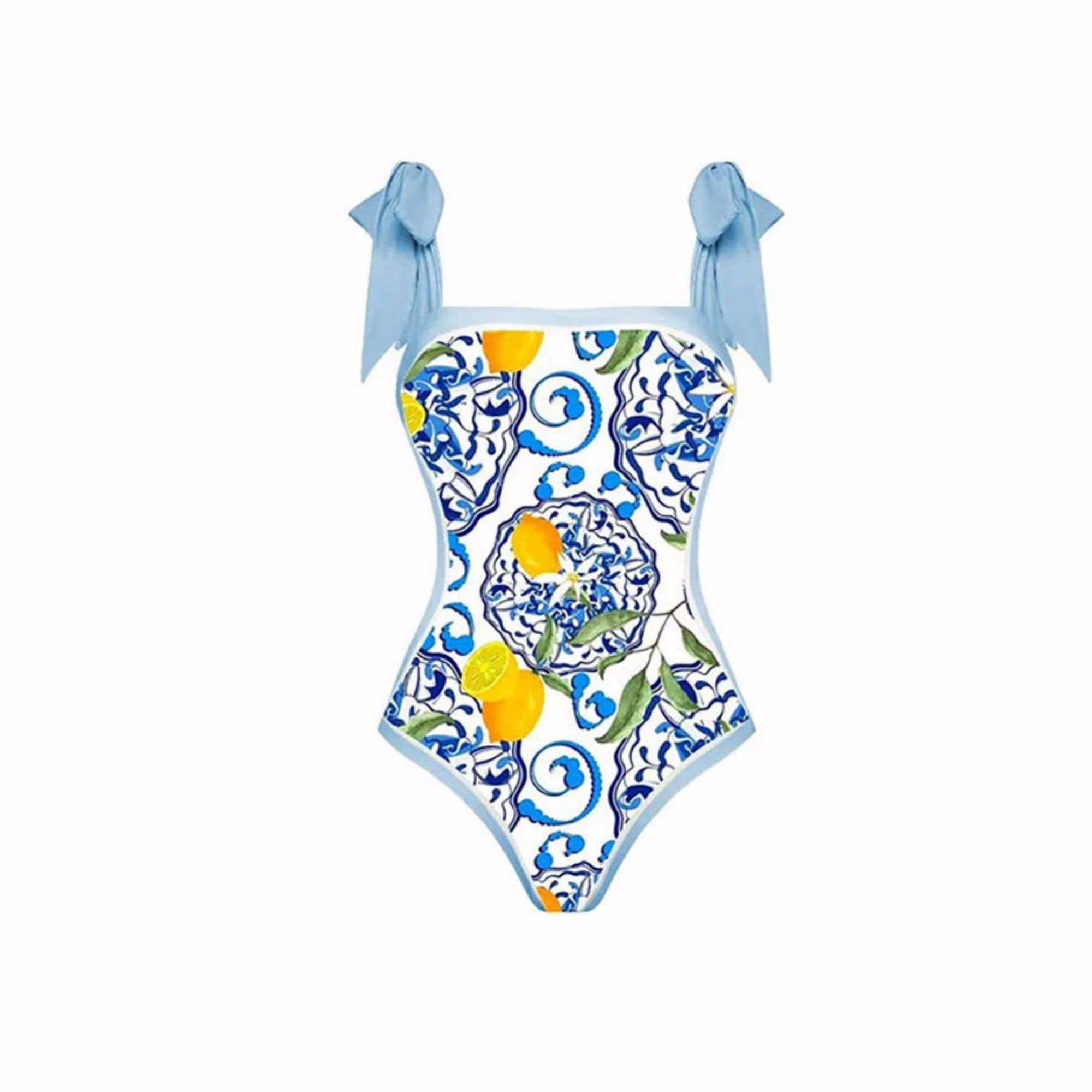 Women's One Piece Swimsuit with Cover up Beach Skirt Sarong