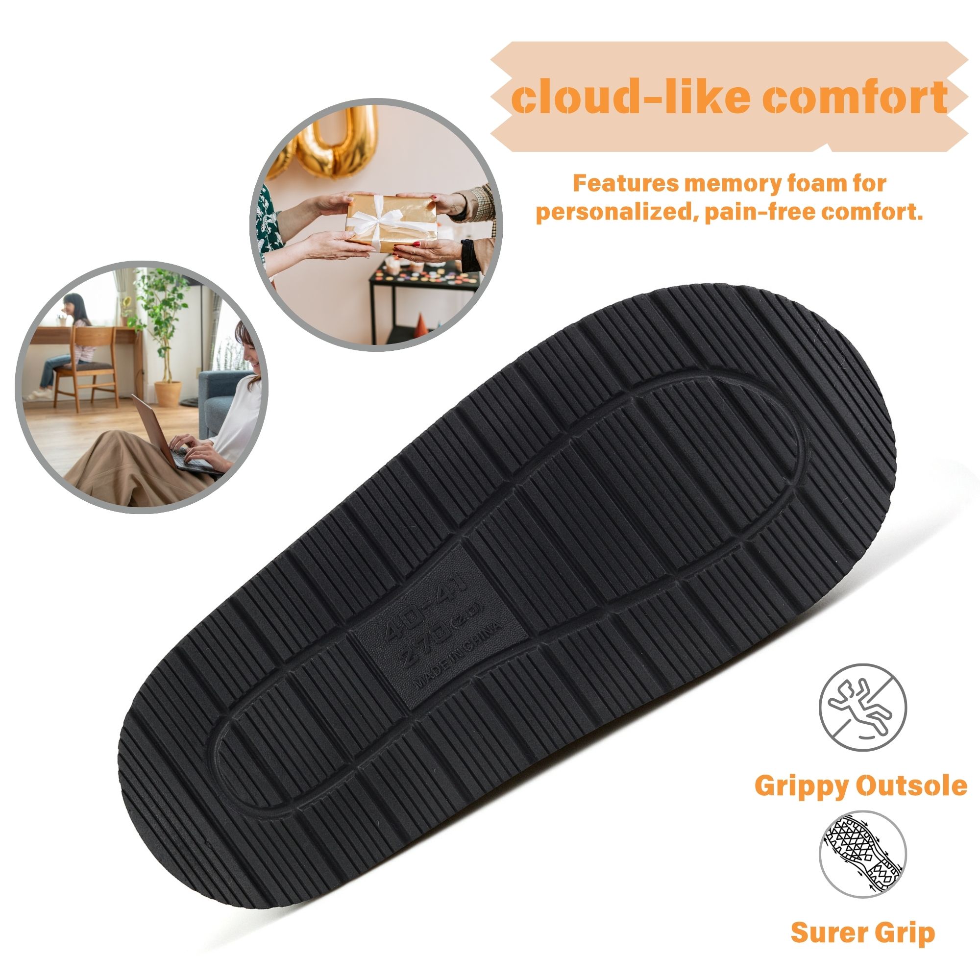  Women's House Slippers with Hard Sole & Memory Foam Unisex