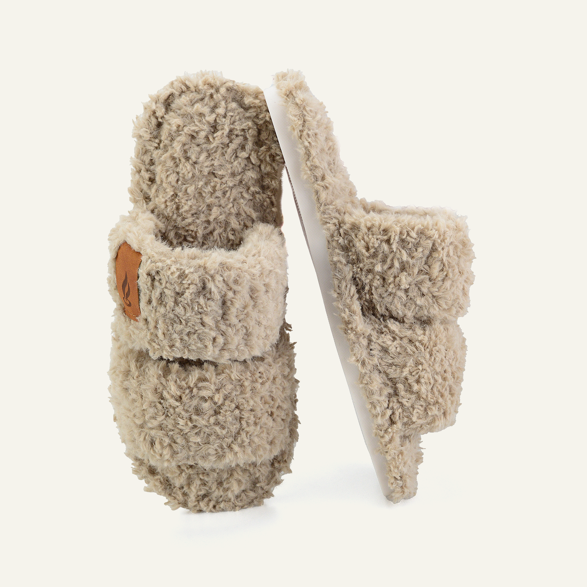  Womens Fuzzy Open Toe Slippers Faux Fur Slippers