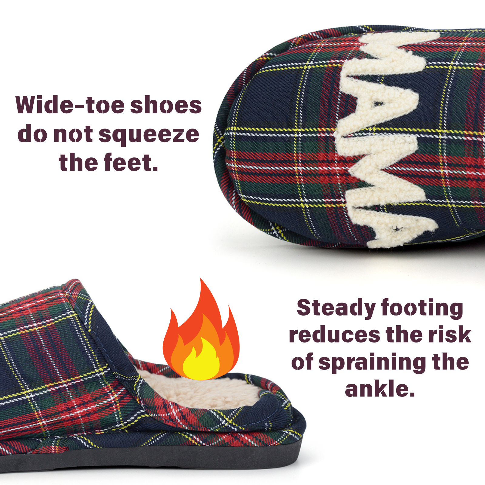  MAMA Bear Slippers for Women Warm Memory Foam