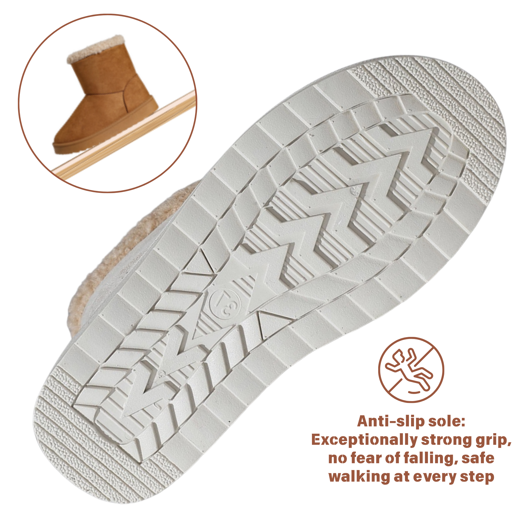 Suede Faux Fur Mid-Calf Boots For Womens