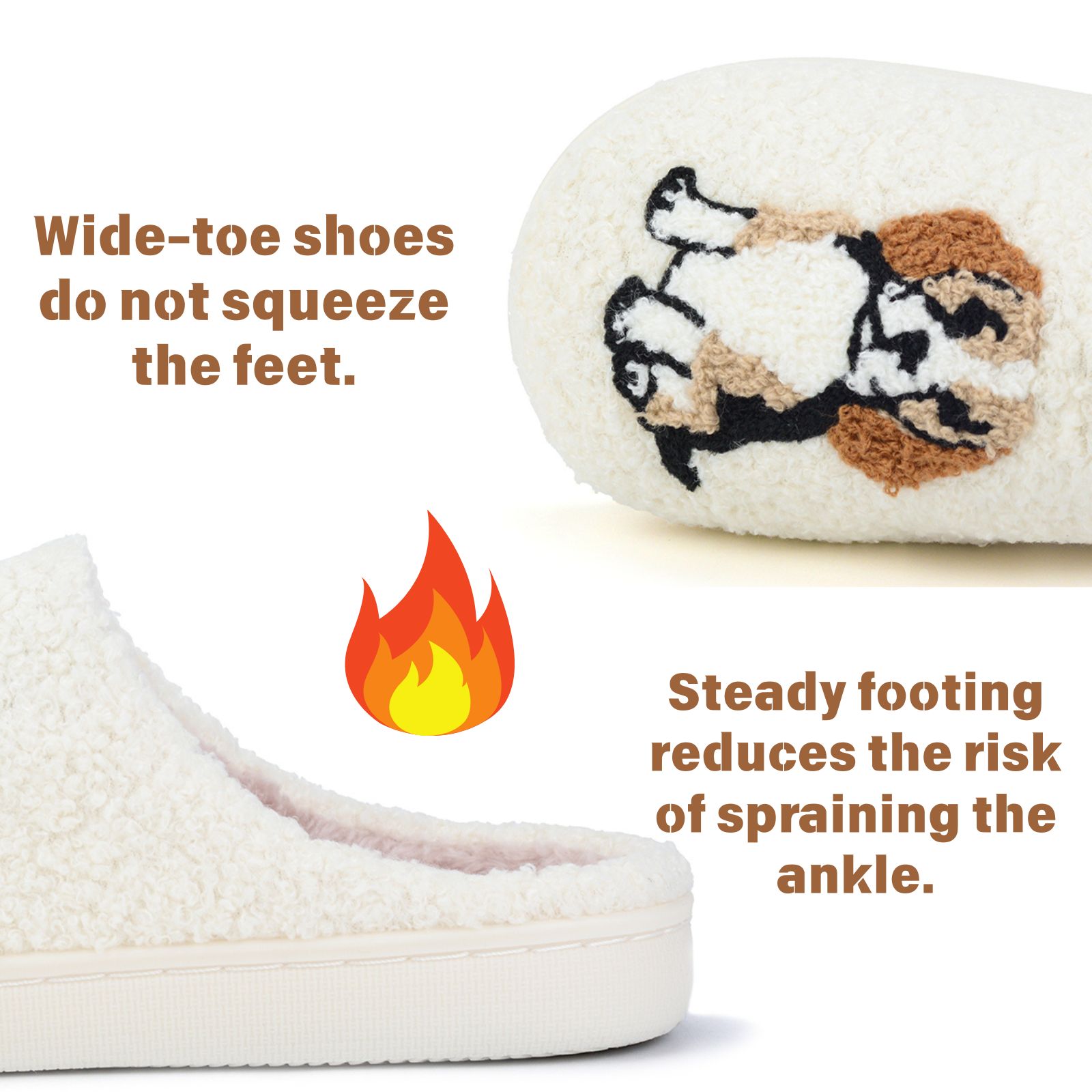 BERANMEY Cute Animal Puppy Butterfly Dogs Slippers