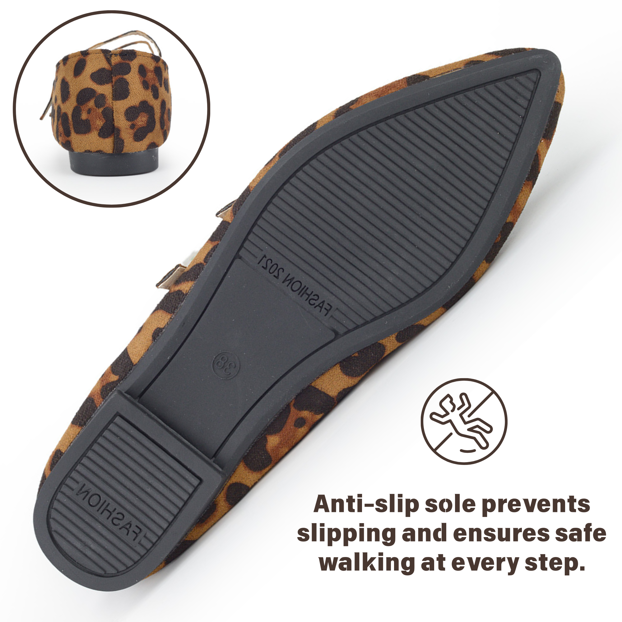 BERANMEY Women’s Mary Jane Ballet Flats Full-Back Slip-On