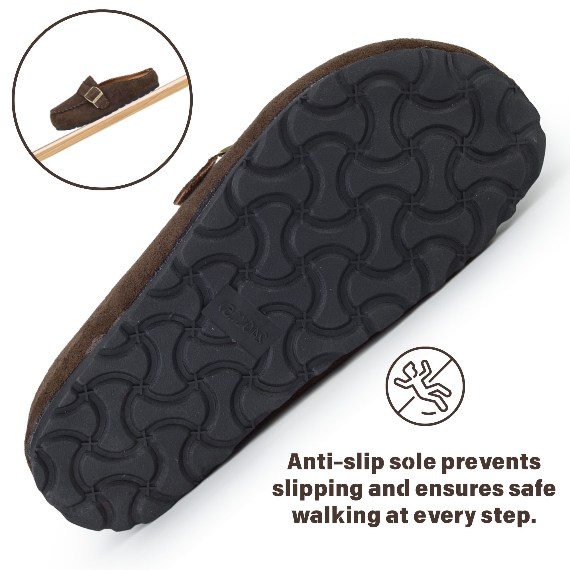 BERANMEY Mules for Women Memory Foam Cork Sole Clogs