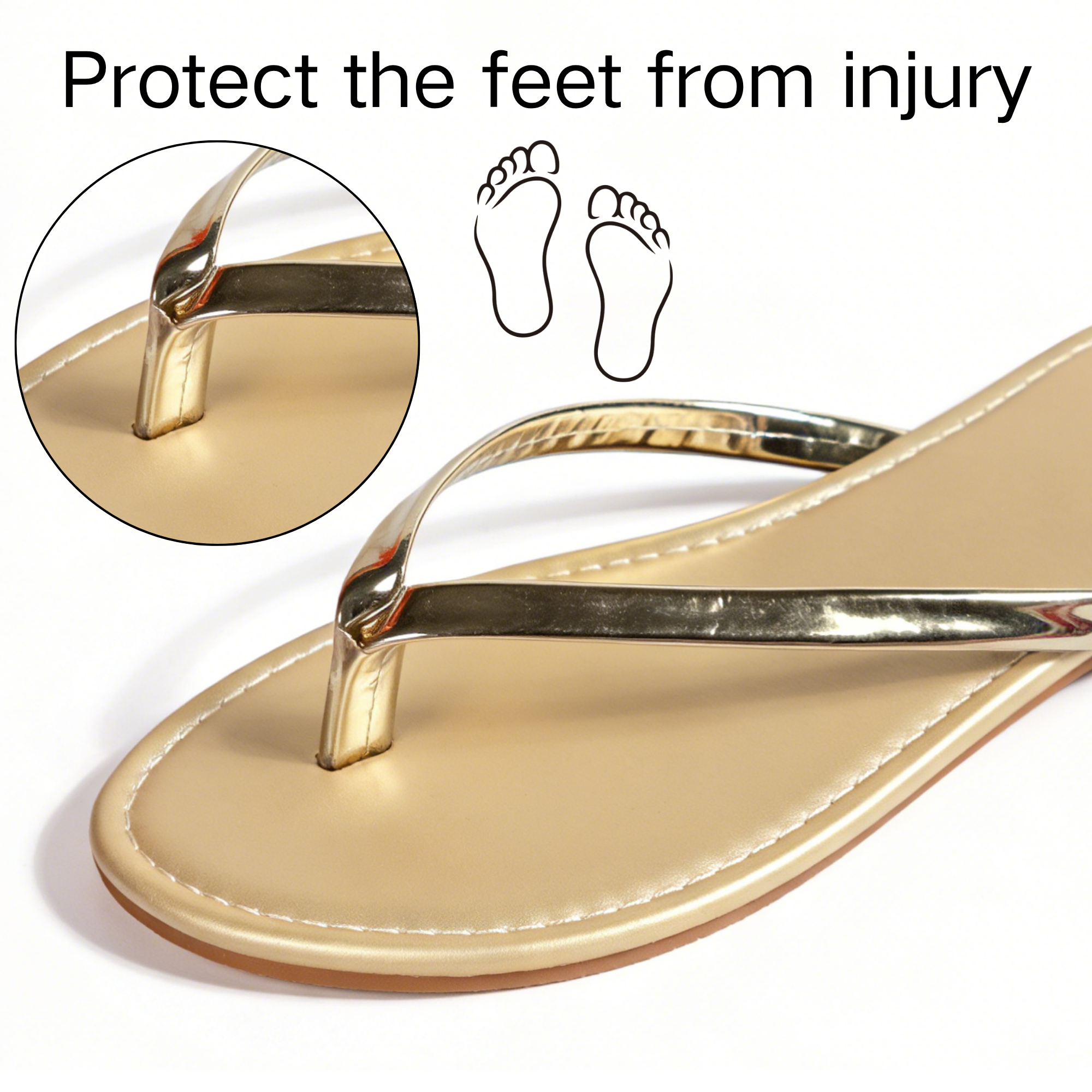 BERANMEY Women's Wide Width Flip Flops - Comfortable Slip-On Sandals