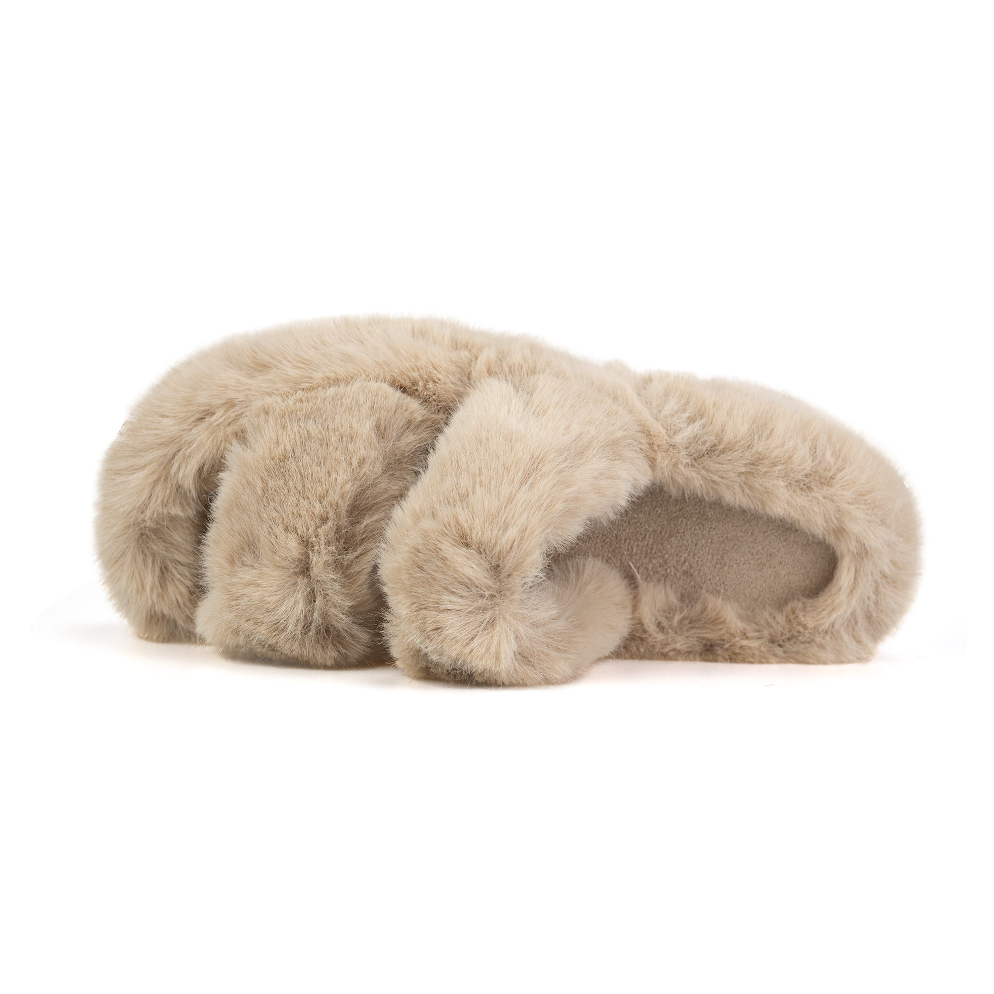 Women's Fuzzy Slippers with Memory Foam Open-Toe