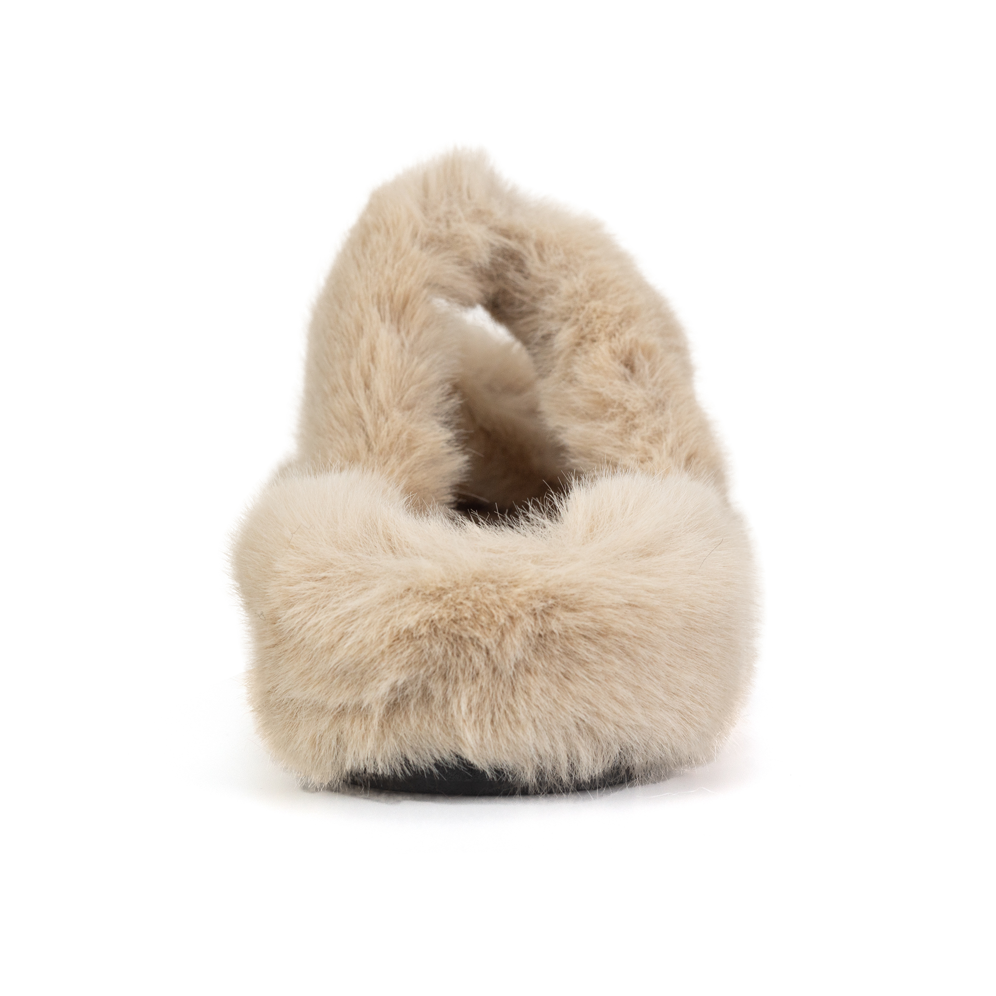 Women's Fuzzy Slippers with Memory Foam Open-Toe