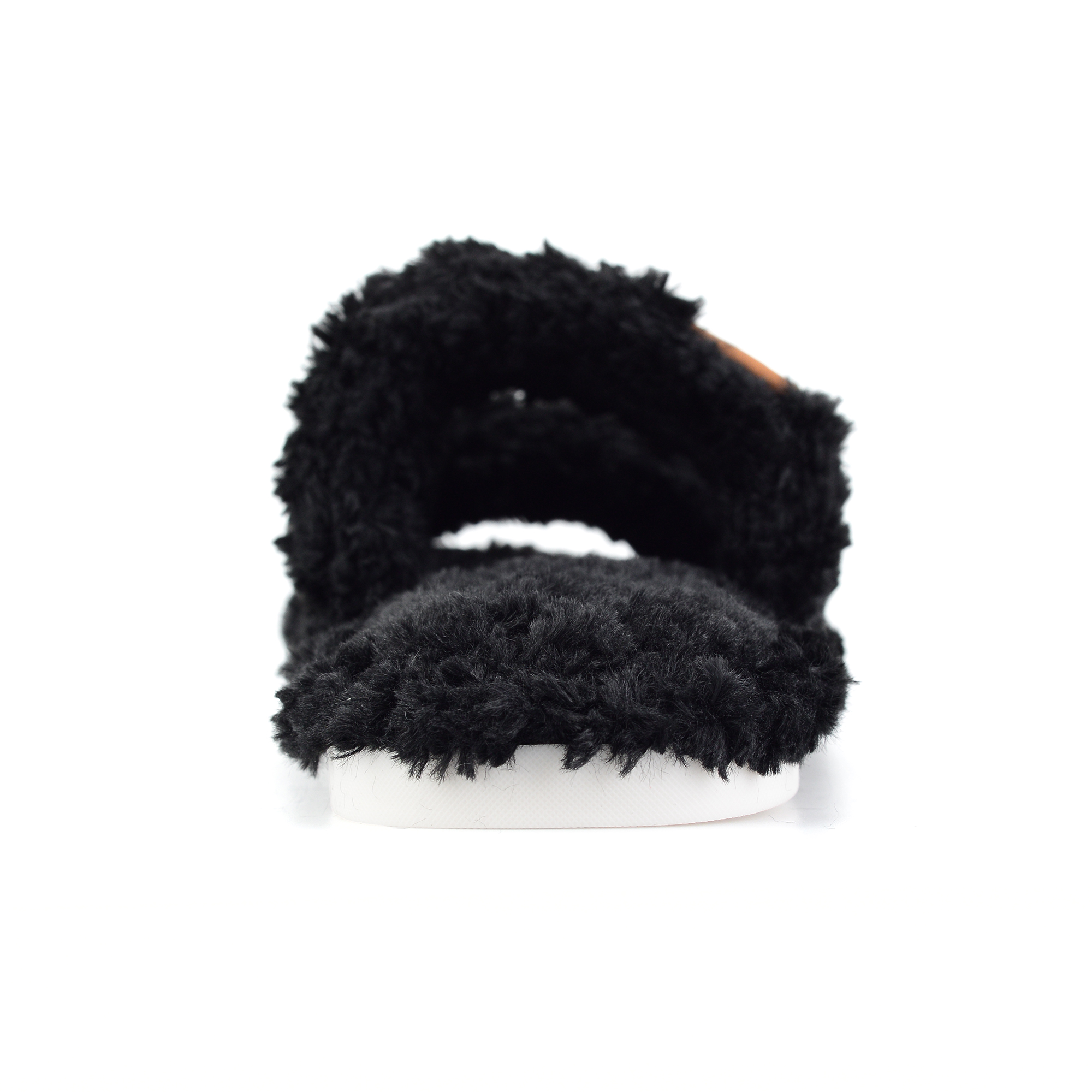  Womens Fuzzy Open Toe Slippers Faux Fur Slippers