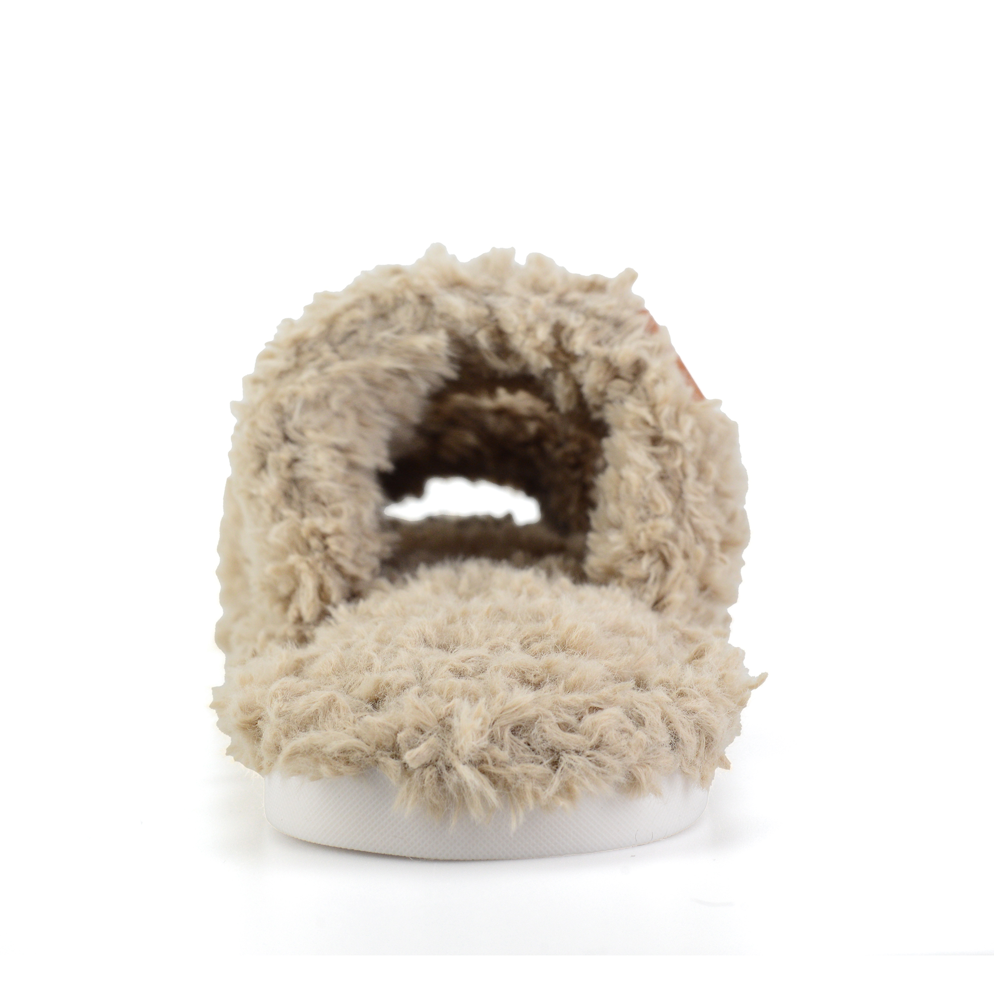  Womens Fuzzy Open Toe Slippers Faux Fur Slippers