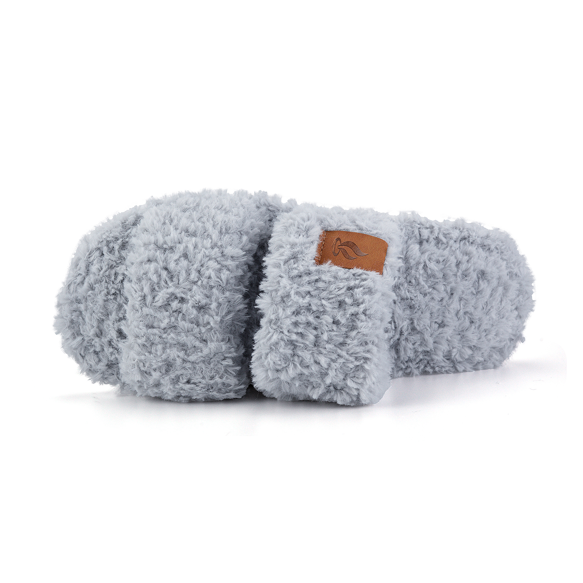  Womens Fuzzy Open Toe Slippers Faux Fur Slippers