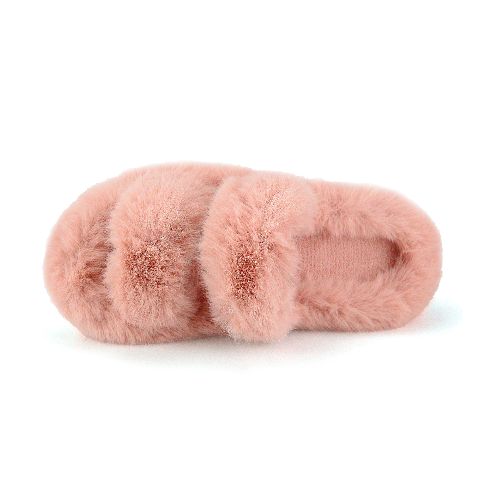 Women's Fuzzy Slippers with Memory Foam Open-Toe