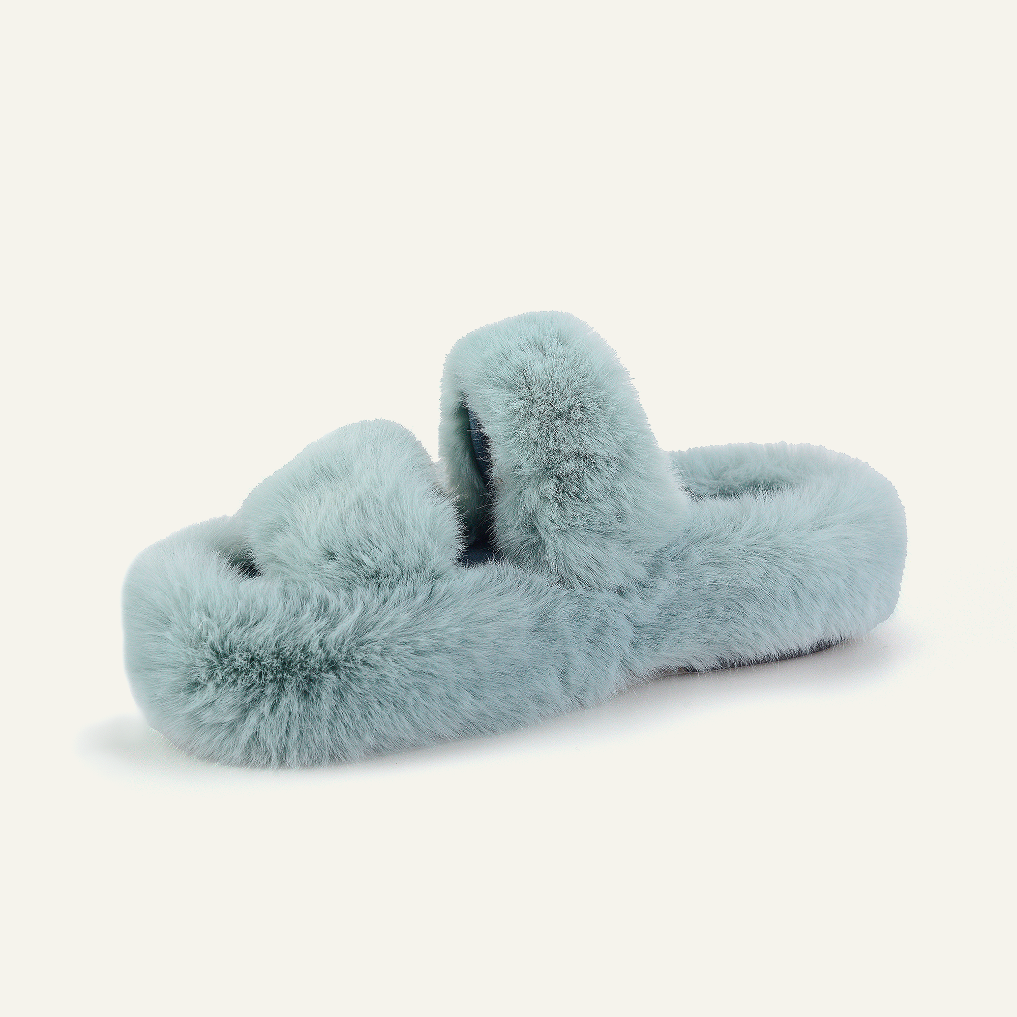 Women's Fuzzy Slippers with Memory Foam Open-Toe