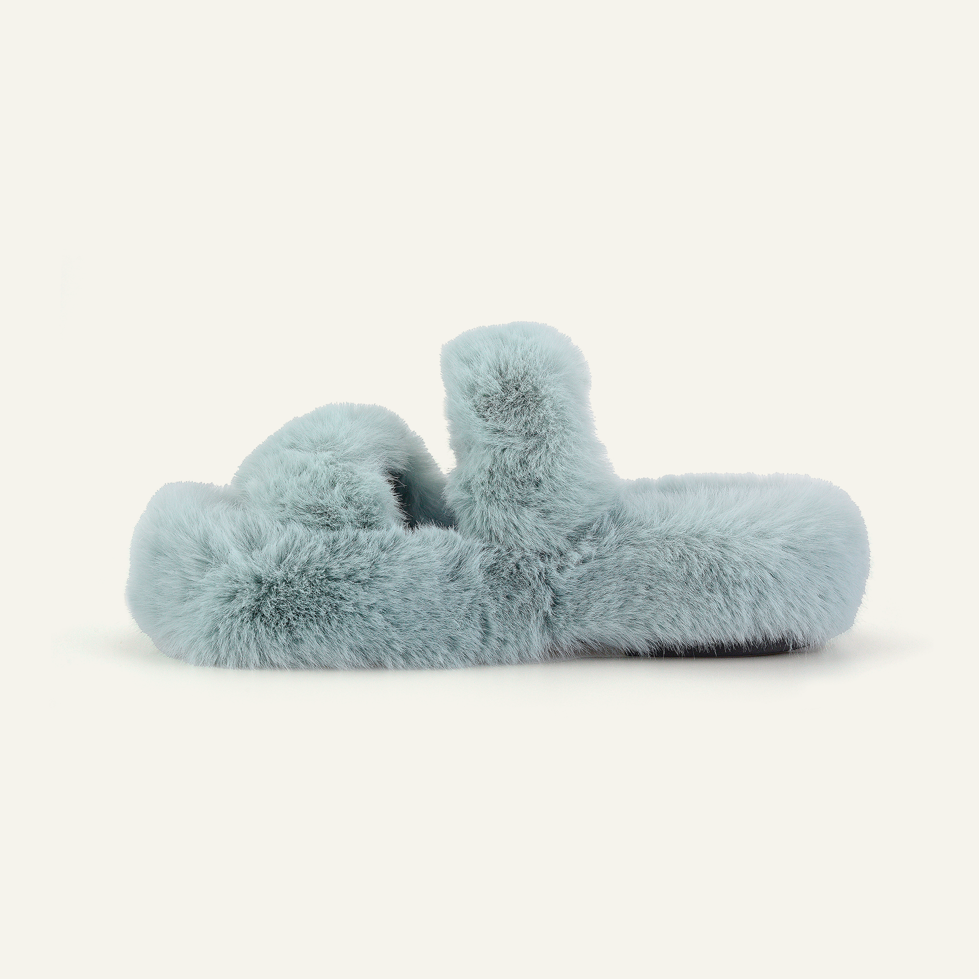 Women's Fuzzy Slippers with Memory Foam Open-Toe