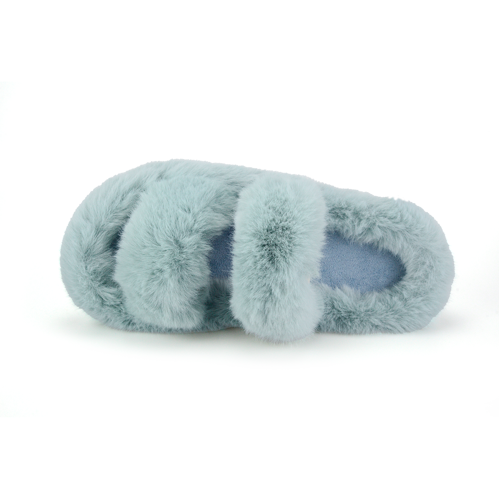 Women's Fuzzy Slippers with Memory Foam Open-Toe