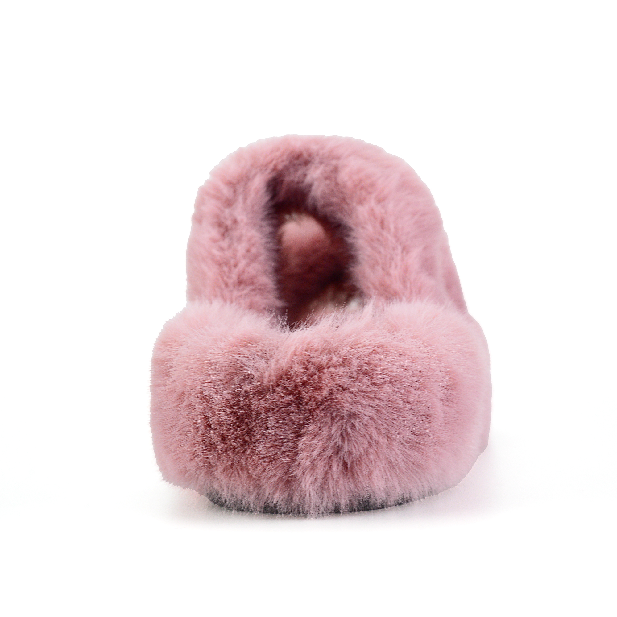Women's Fuzzy Slippers with Memory Foam Open-Toe