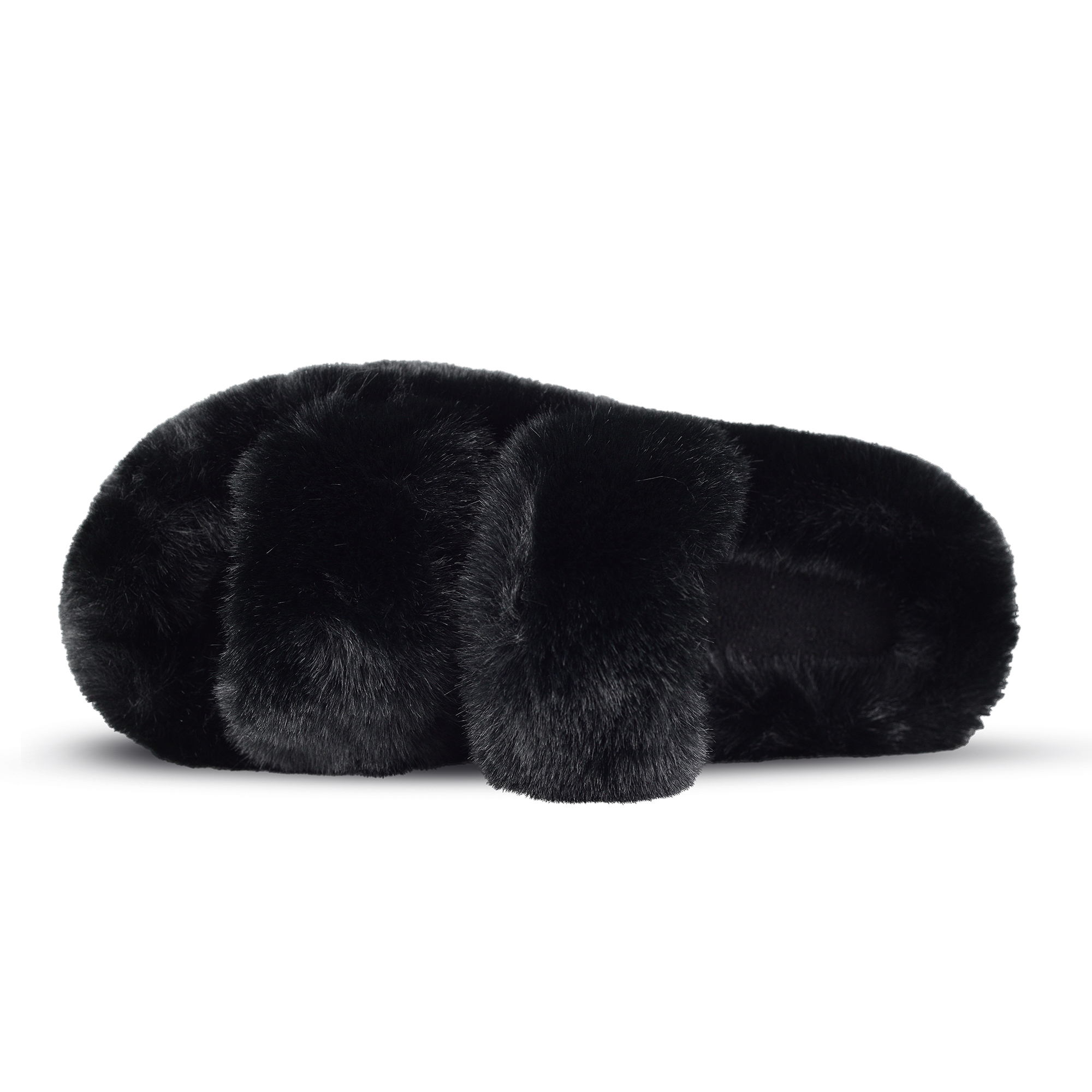 Women's Fuzzy Slippers with Memory Foam Open-Toe
