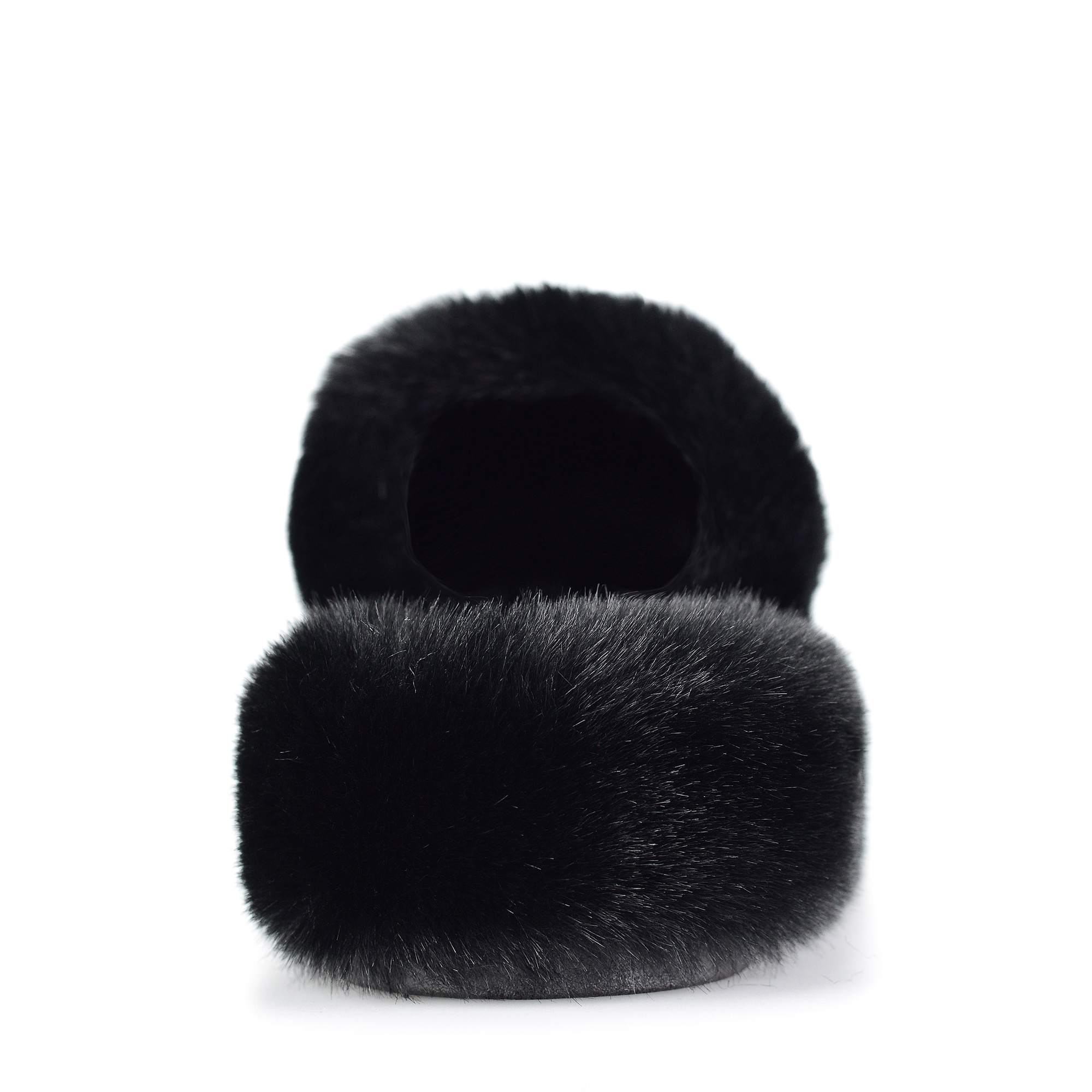 Women's Fuzzy Slippers with Memory Foam Open-Toe