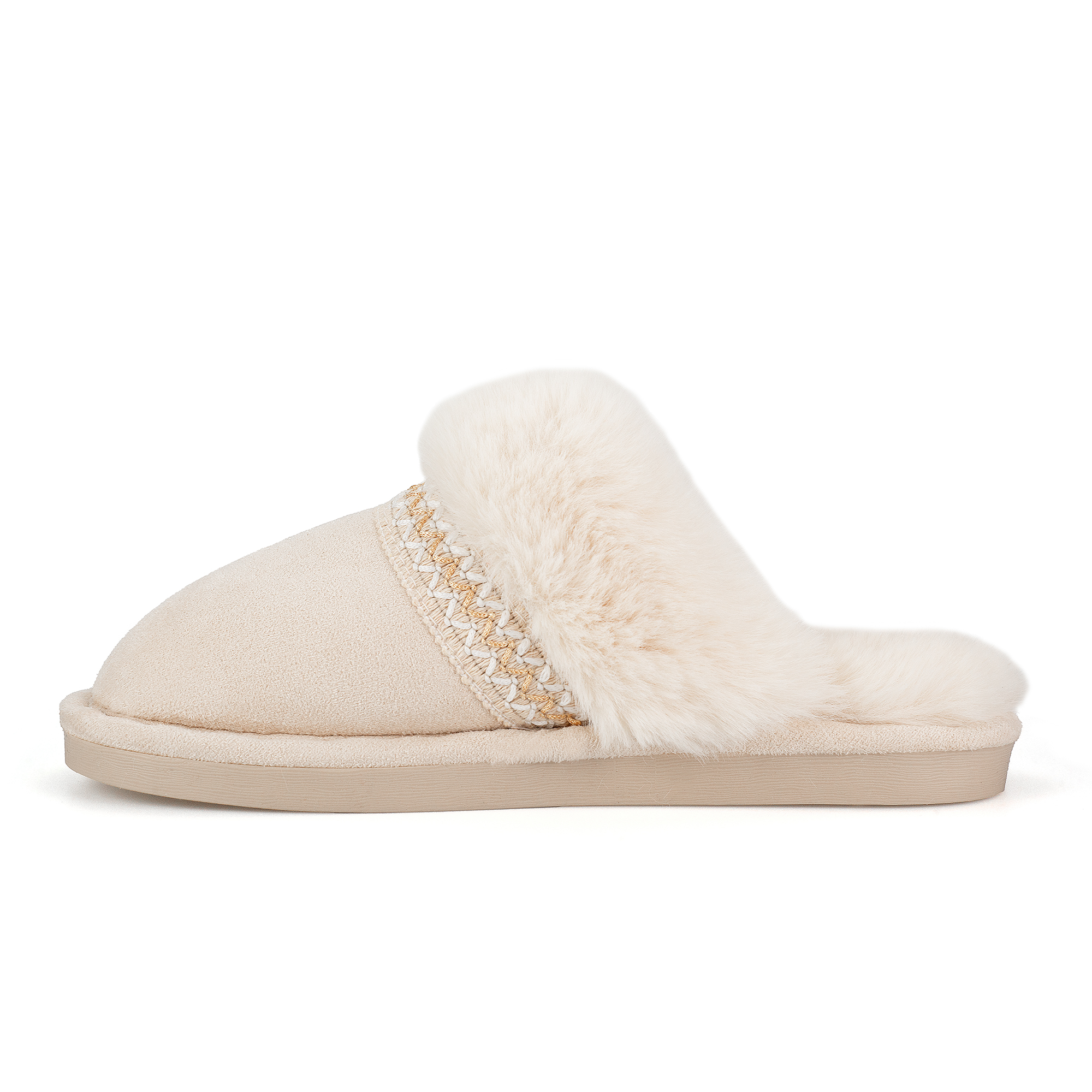  Memory Foam Fuzzy Faux Fur House Slippers