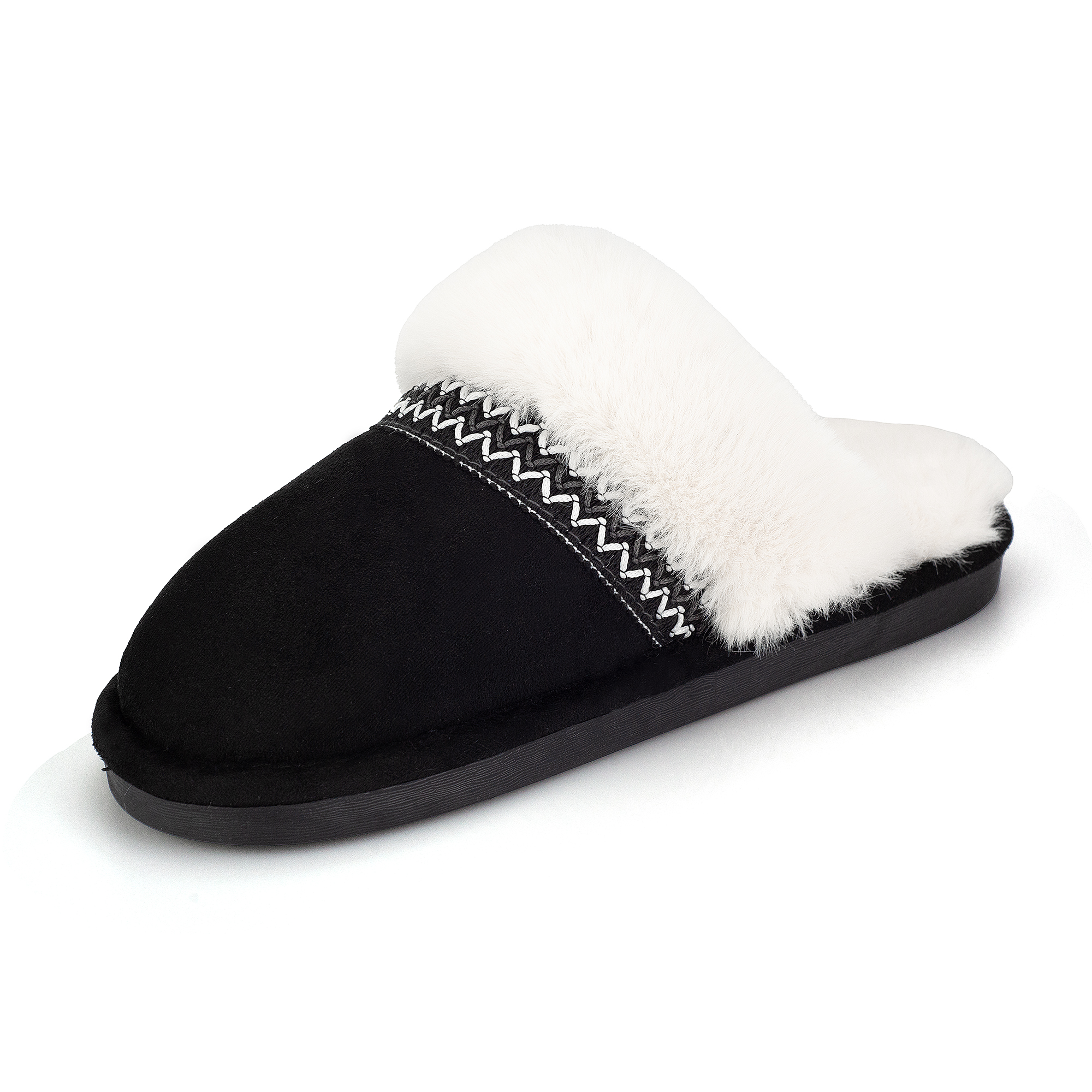 Memory Foam Fuzzy Faux Fur House Slippers