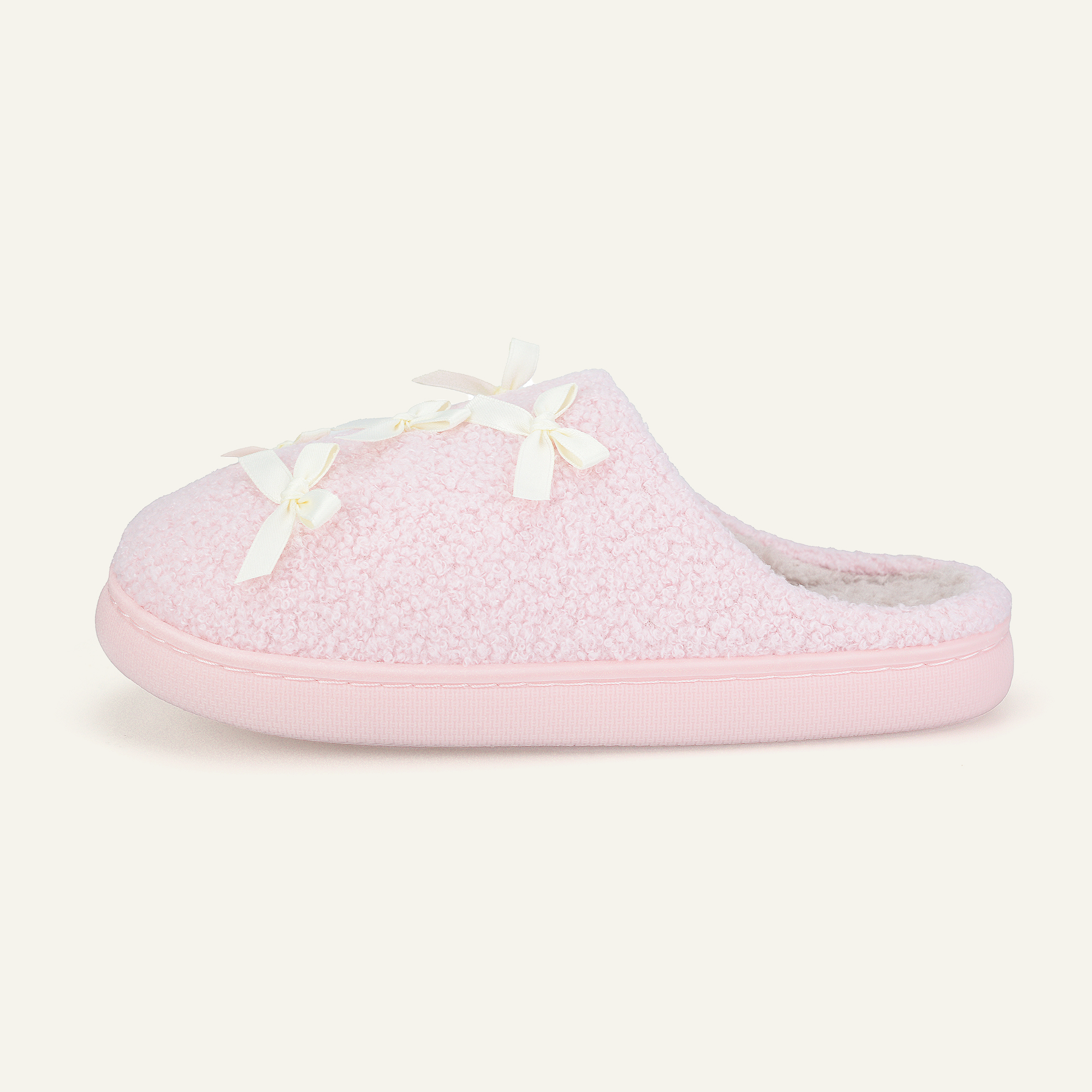  Bow Slippers for Women with Memory Foam Cute Plush House Slippers
