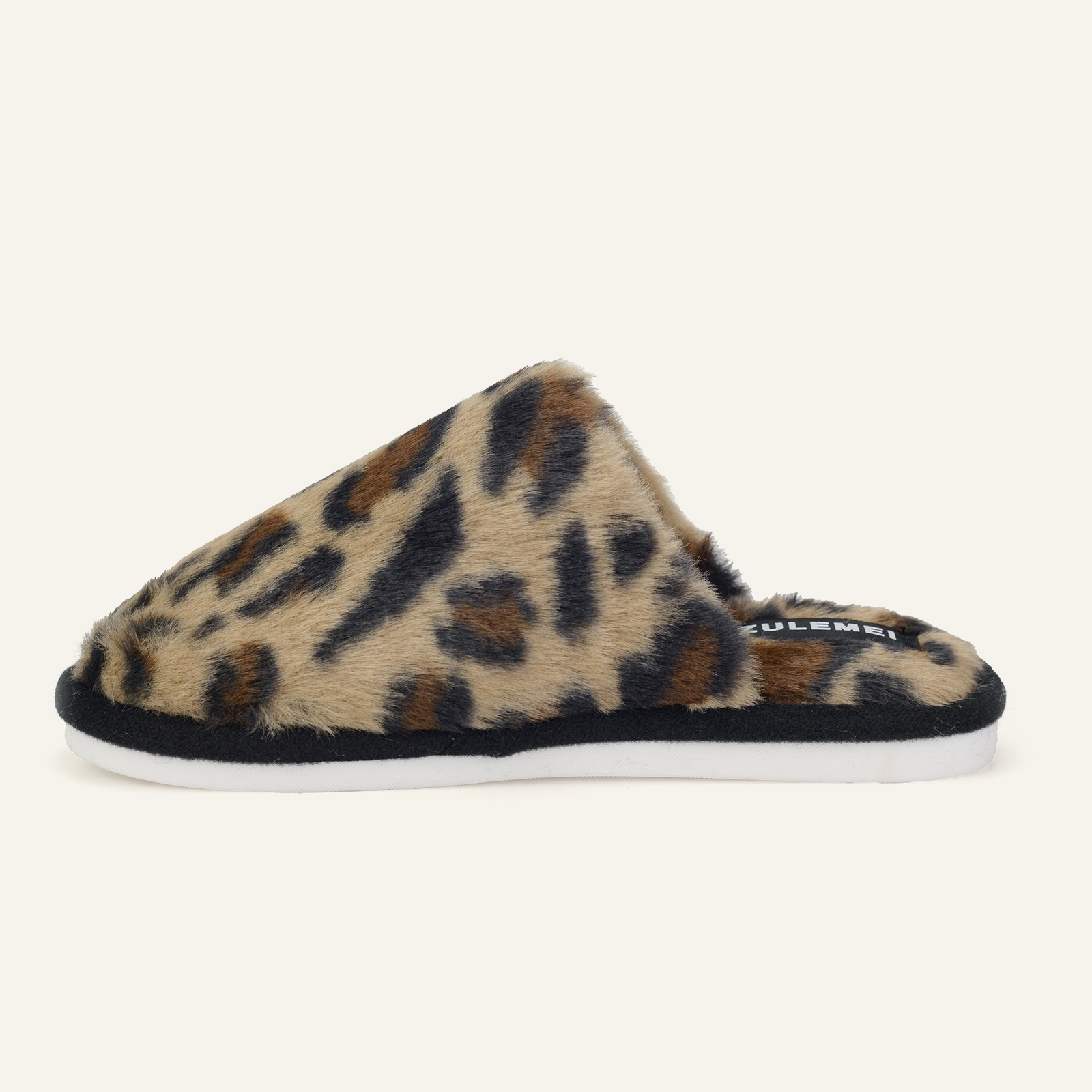 Women's Leopard Print Slippers Plush Warm Fuzzy House Slippers