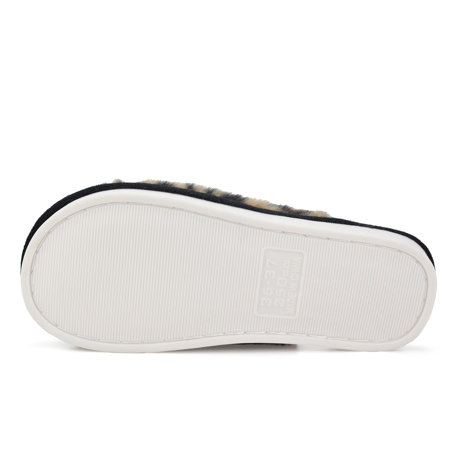 Women's Leopard Print Slippers Plush Warm Fuzzy House Slippers