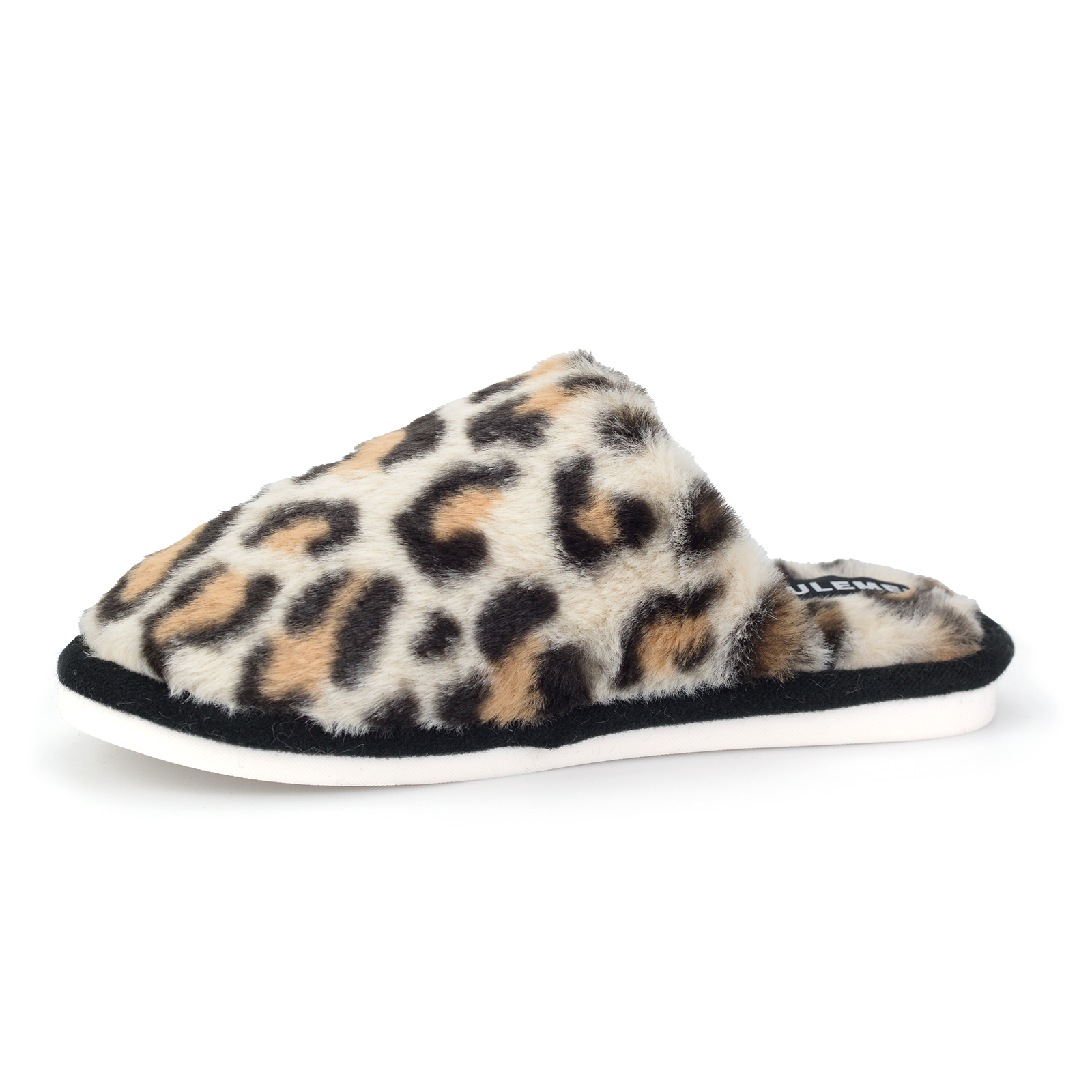 Women's Leopard Print Slippers Plush Warm Fuzzy House Slippers