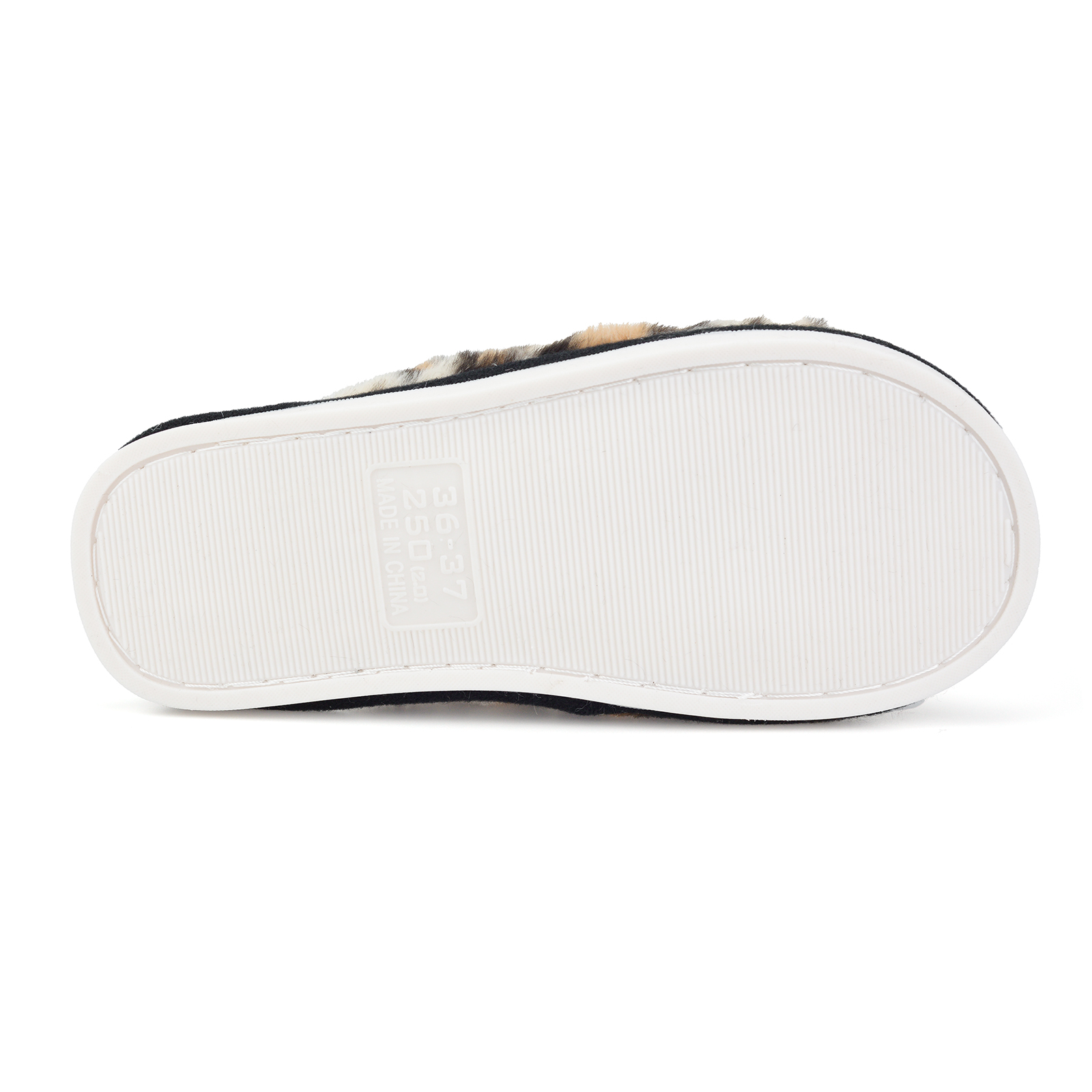 Women's Leopard Print Slippers Plush Warm Fuzzy House Slippers