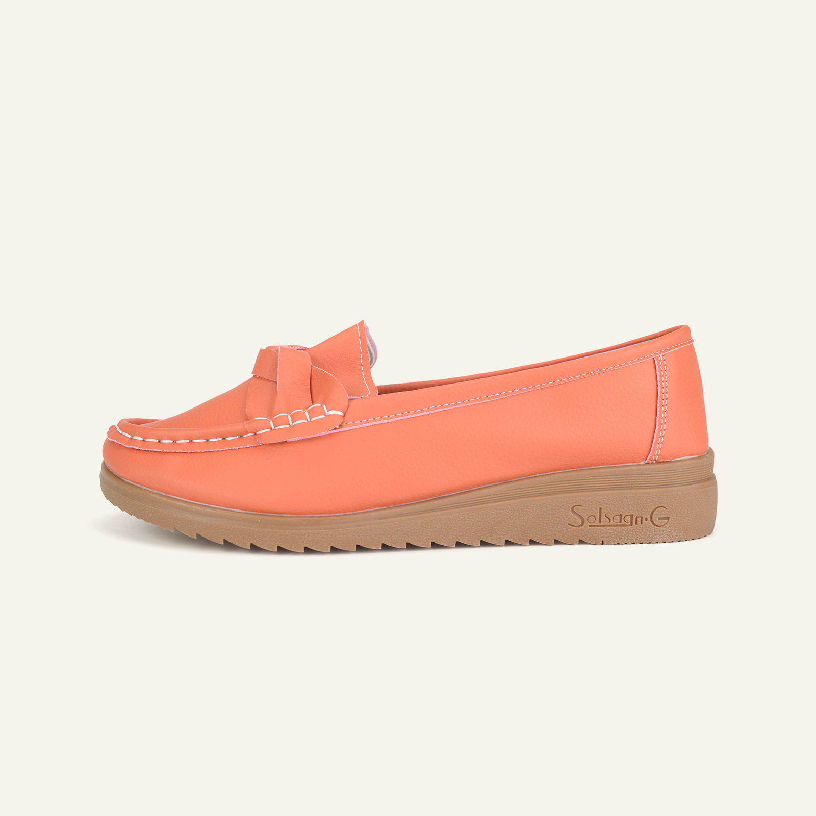 BERANMEY Women's Slip-On Loafers with Braided Strap