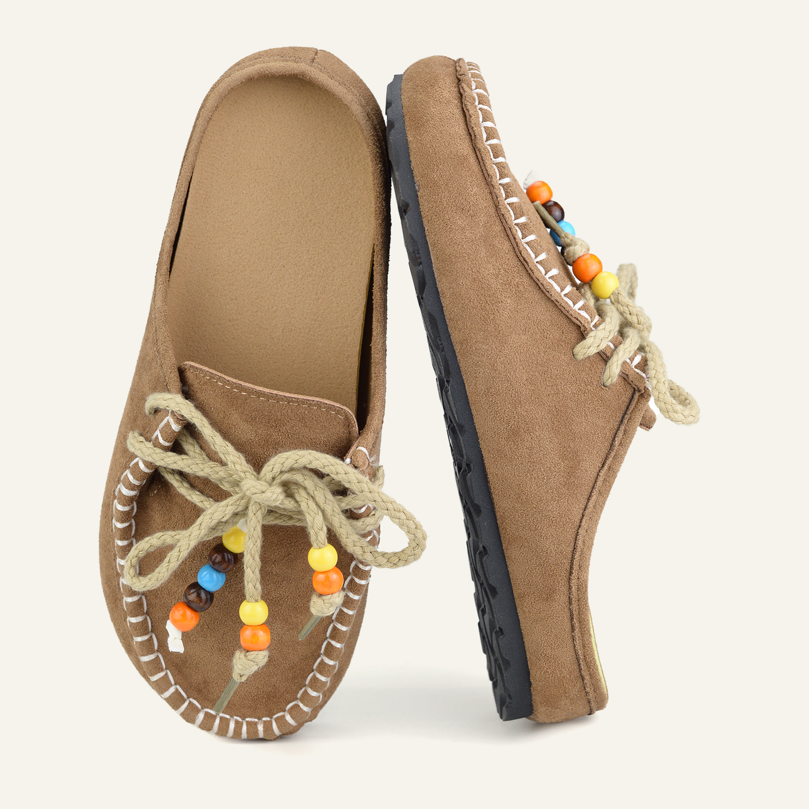 BERANMEY Cork Mules for Women Boho Slip-On Womens Mules 