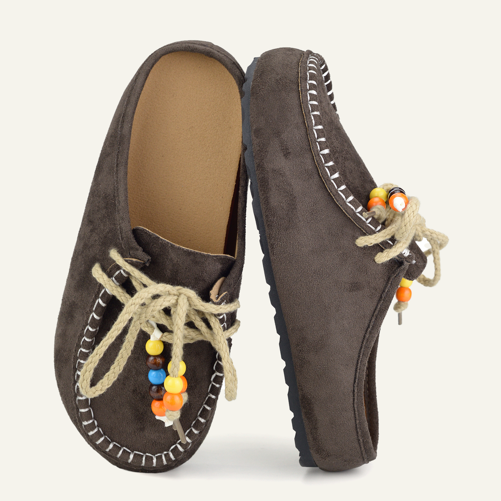 BERANMEY Cork Mules for Women Boho Slip-On Womens Mules 