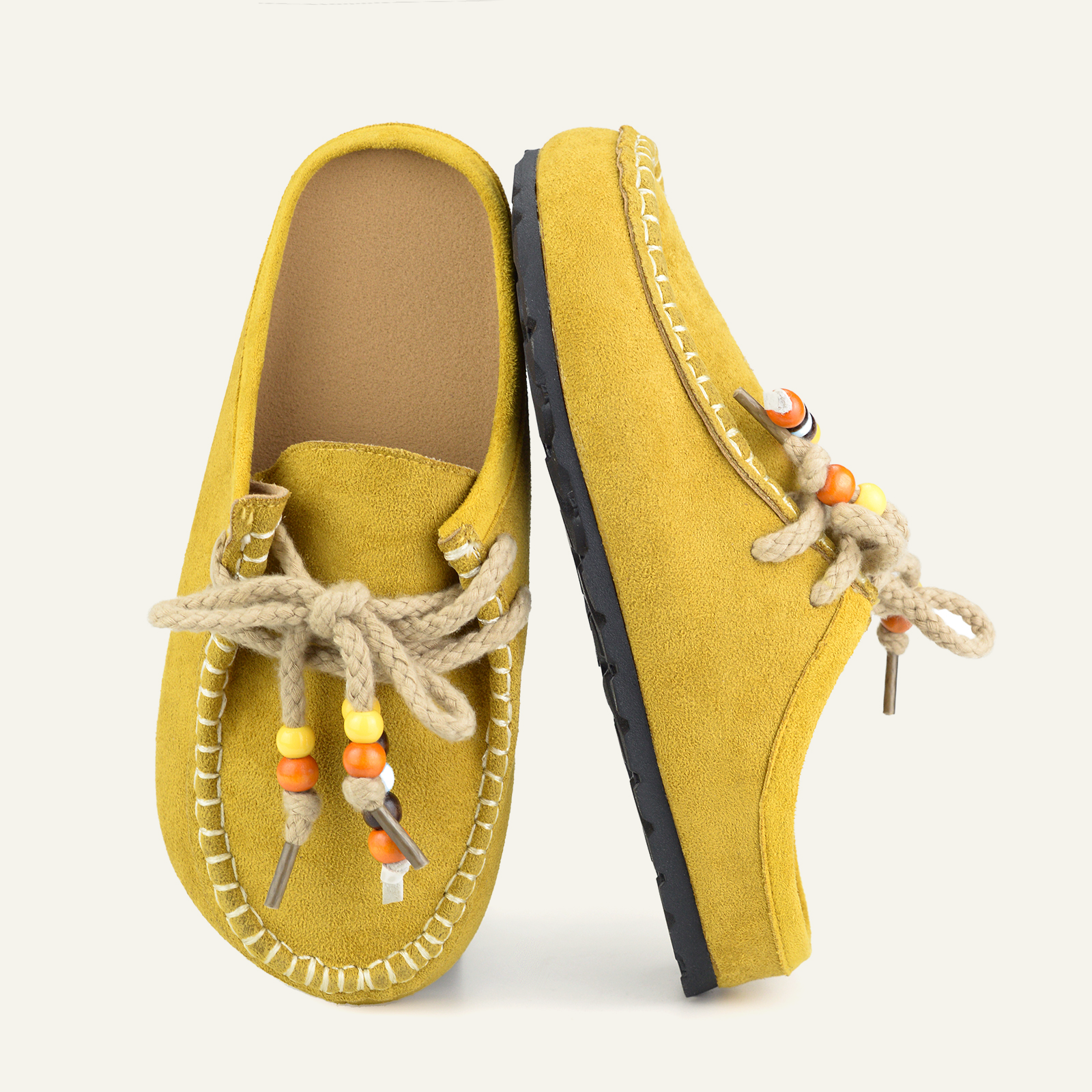 BERANMEY Cork Mules for Women Boho Slip-On Womens Mules 