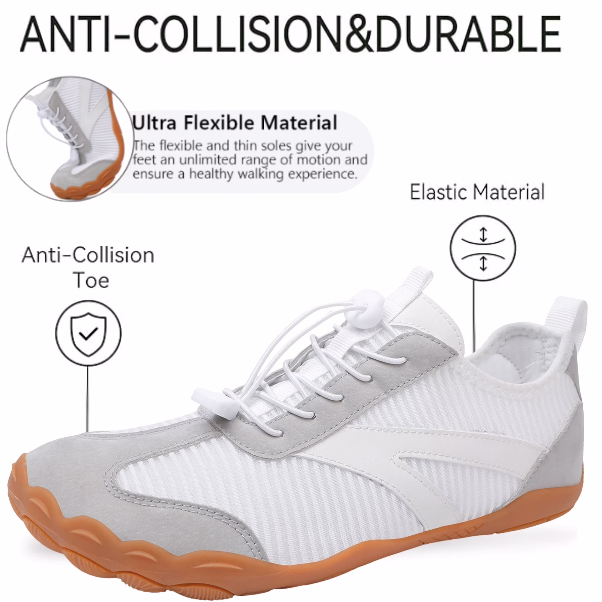 Quick-Dry Breathable Barefoot Water Shoes for Women Mens 