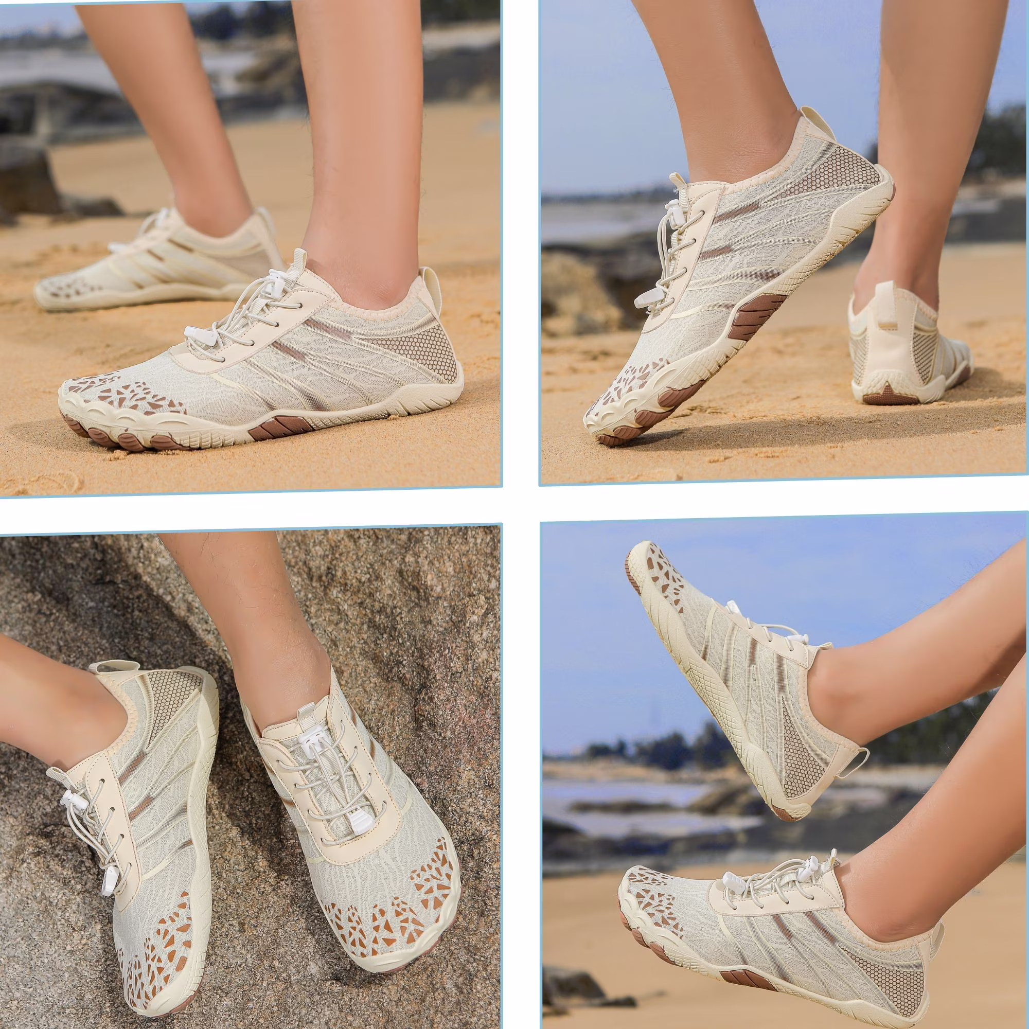 Women's Lightweight Sport Barefoot Shoes for Swim Beach