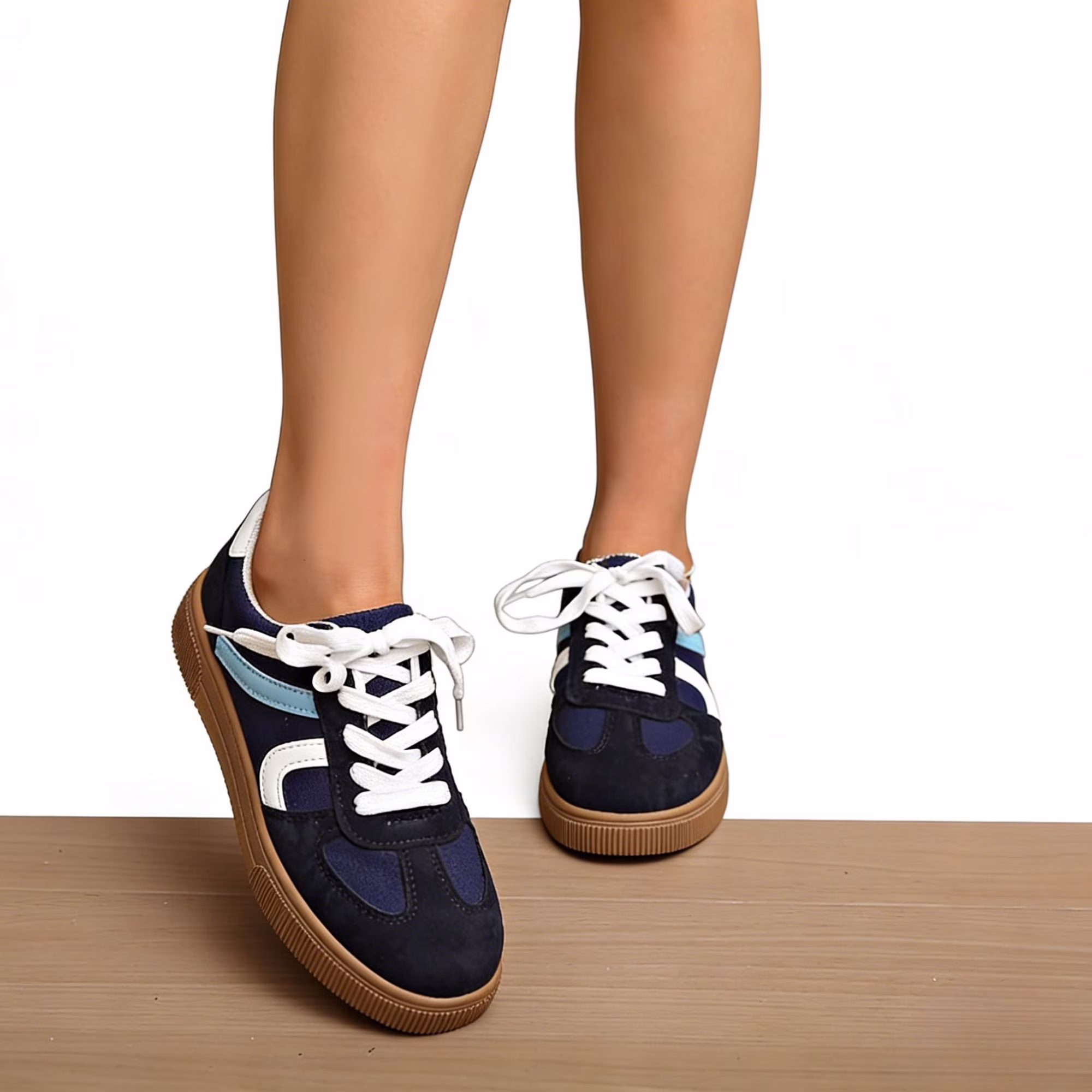 Women's Suede Leather Retro Fashion Sneakers