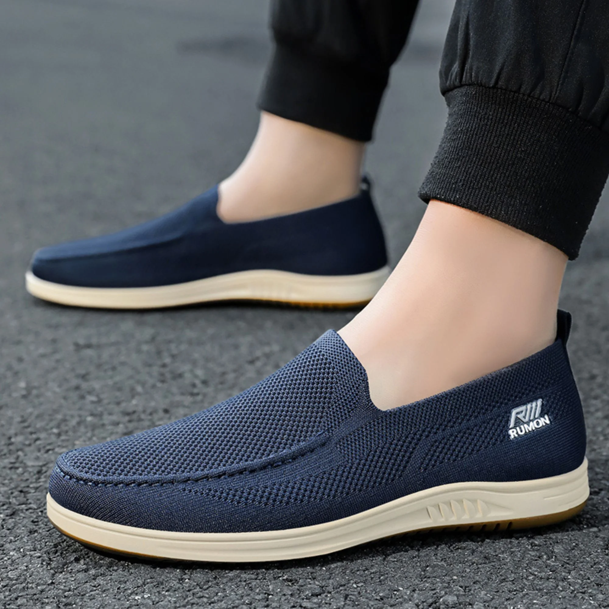 BERANMEY Mens Mesh Casual Sneakers Shoes Lightweight Slip on 