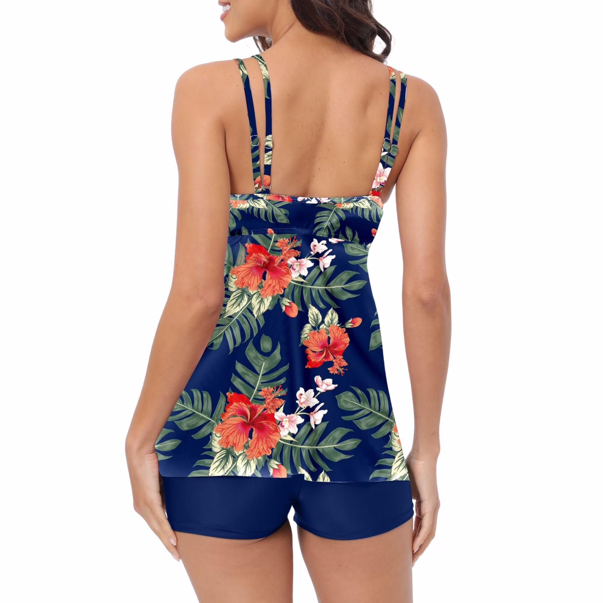Plus Size Two Piece Set Tankini Swimsuits for Women