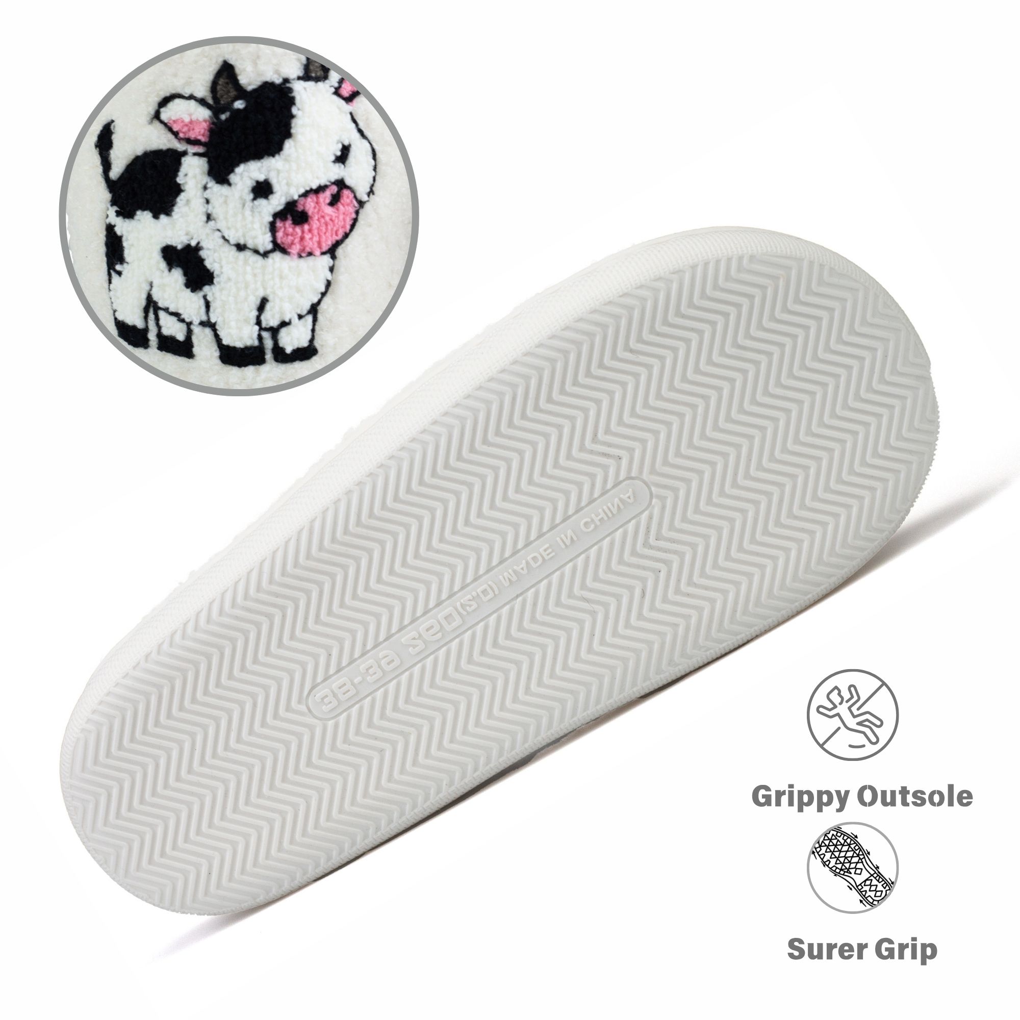 Fluffy House Slippers for Women and Men Non-slip Fuzzy Flat Slides